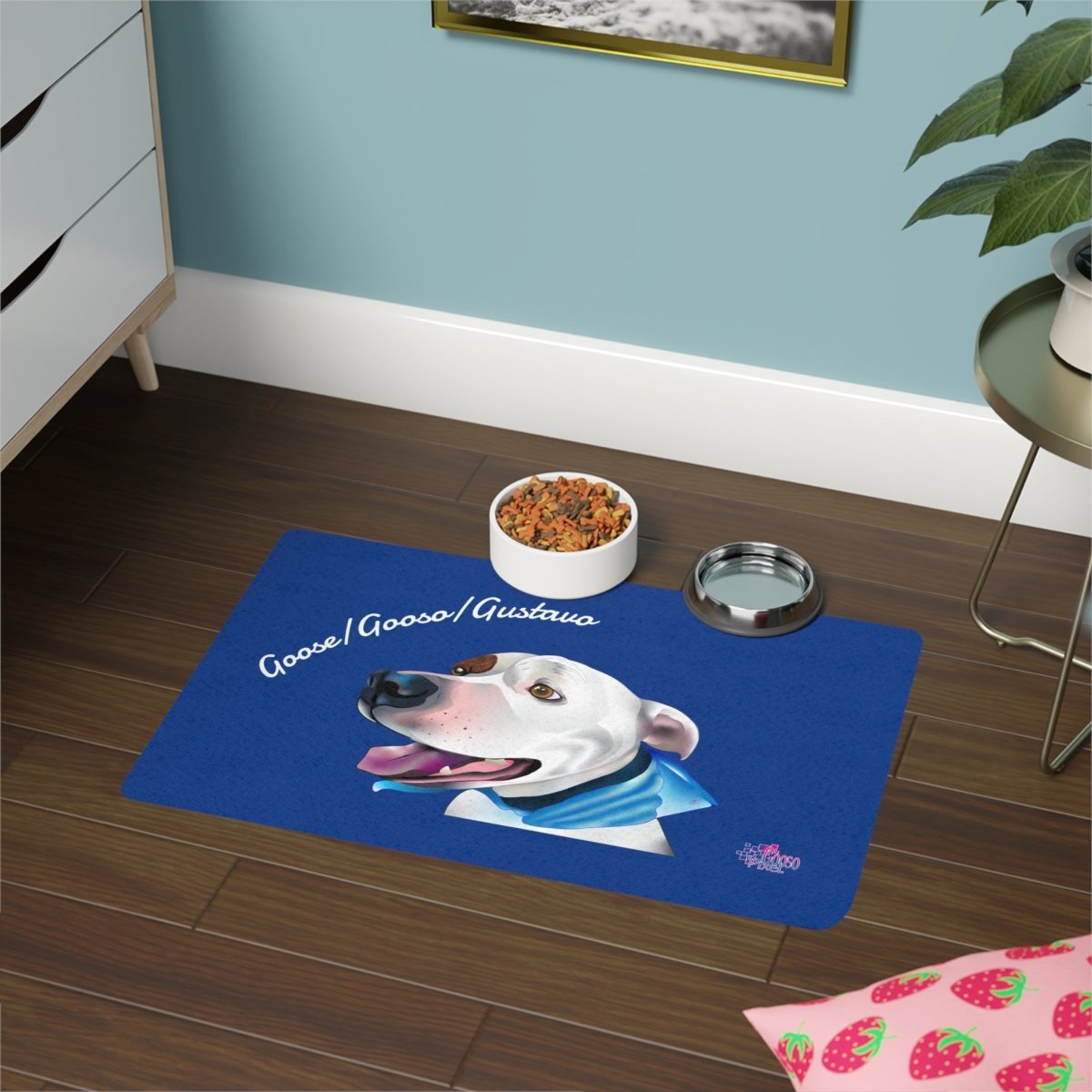 Custom Pet Food Mat: Personalized Non - Slip Feeding Placemat - Gooso Pixel