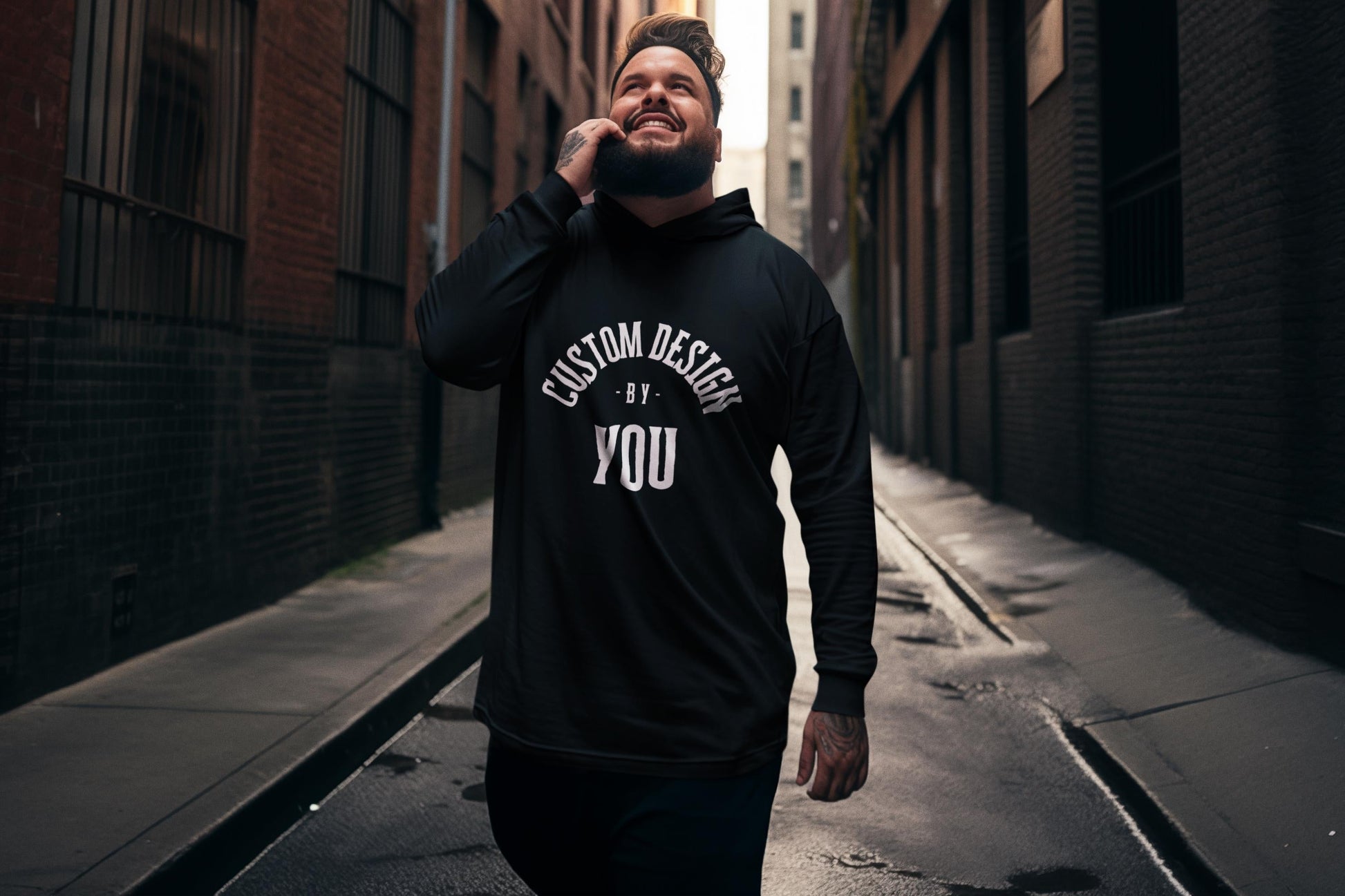 Customizable Cotton Hooded Sweatshirt: Personalized Design, Relaxed Fit - Gooso Pixel