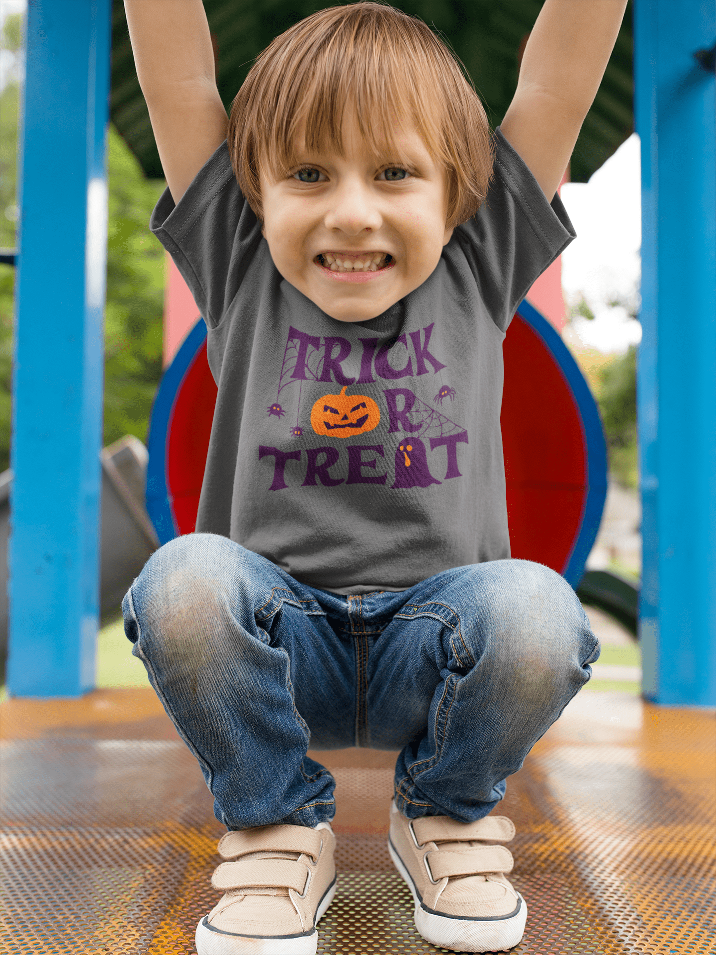 Trick or Treat Infant Jersey Tee: Perfect Halloween Outfit for Little Ones! - Gooso Pixel