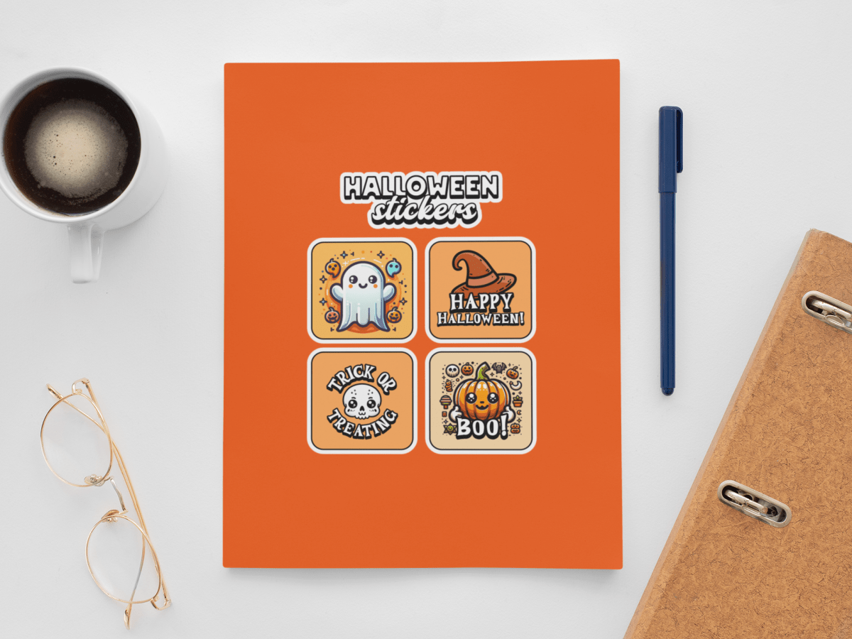 Halloween Sticker Set - Graphics & Text Kiss - Cut Vinyl for Laptops & Journals - Gooso Pixel