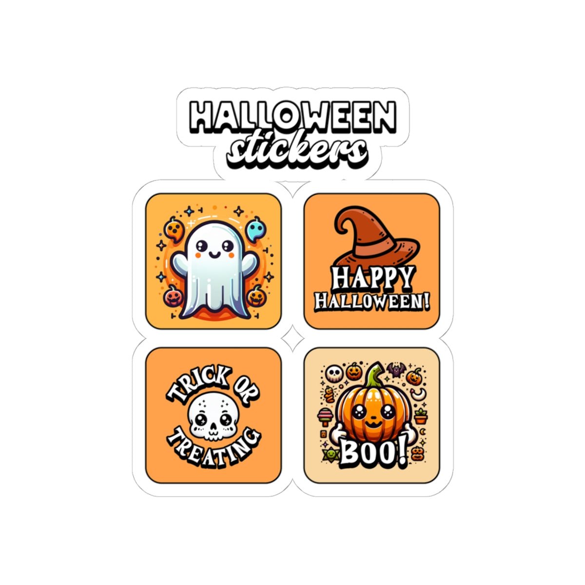 Halloween Sticker Set - Graphics & Text Kiss - Cut Vinyl for Laptops & Journals - Gooso Pixel