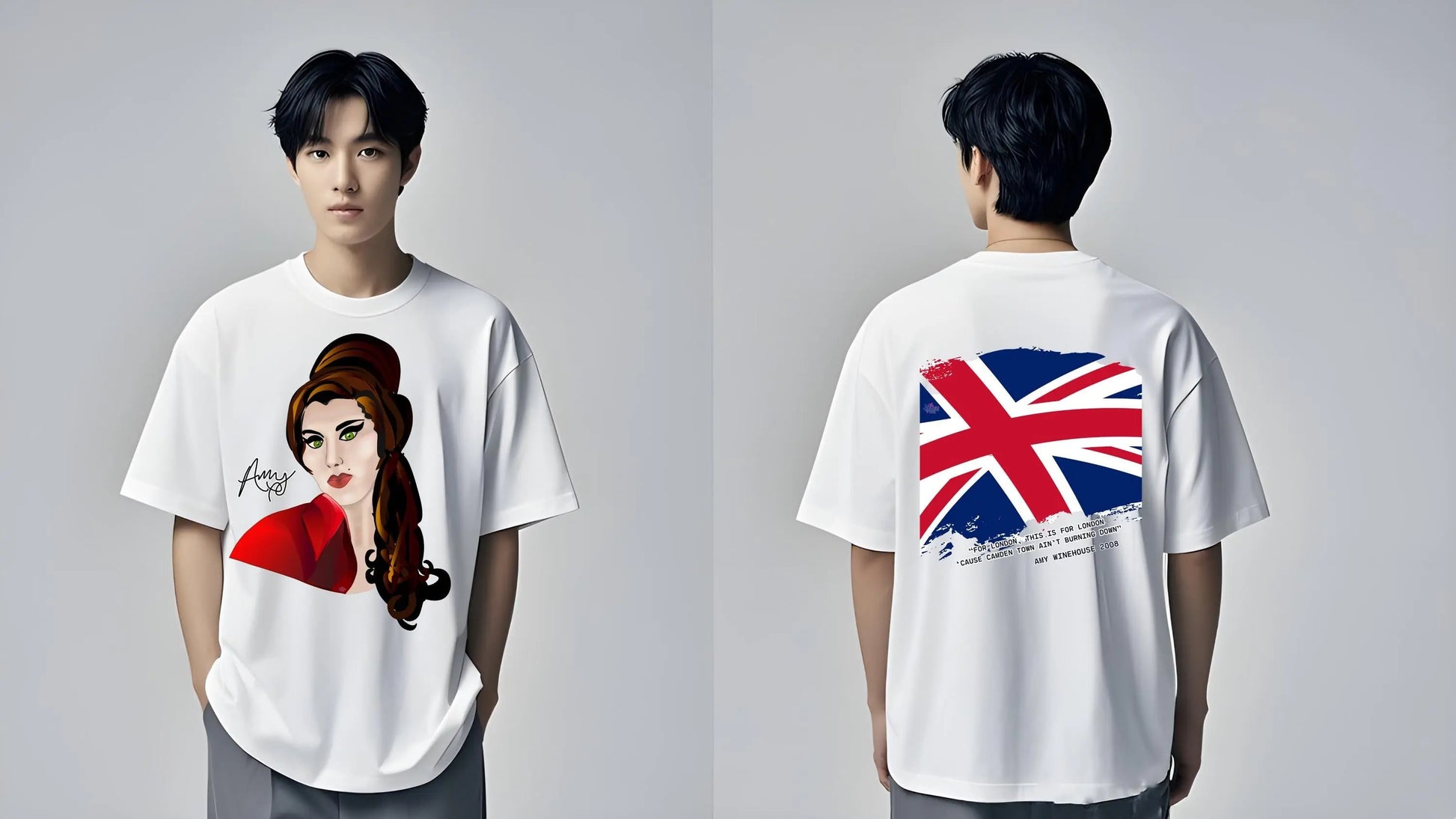 #Amywinehouse Amy Winehouse Art: UK Flag & Quote - #London Tribute #Ukflagwithquote - #GoosoPixel#