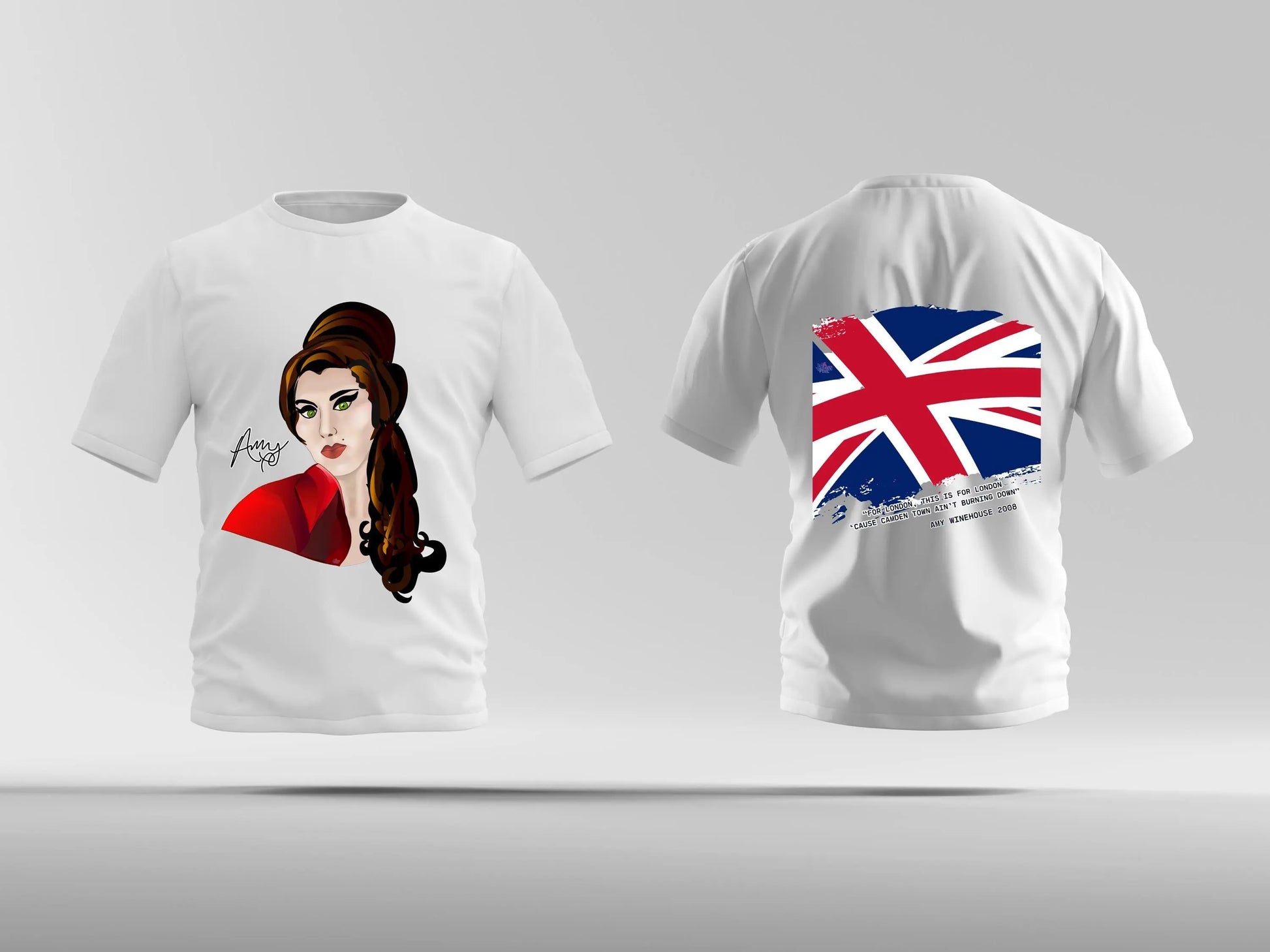 #Amywinehouse Amy Winehouse Art: UK Flag & Quote - London #Tribute #Ukflagwithquote - #GoosoPixel#