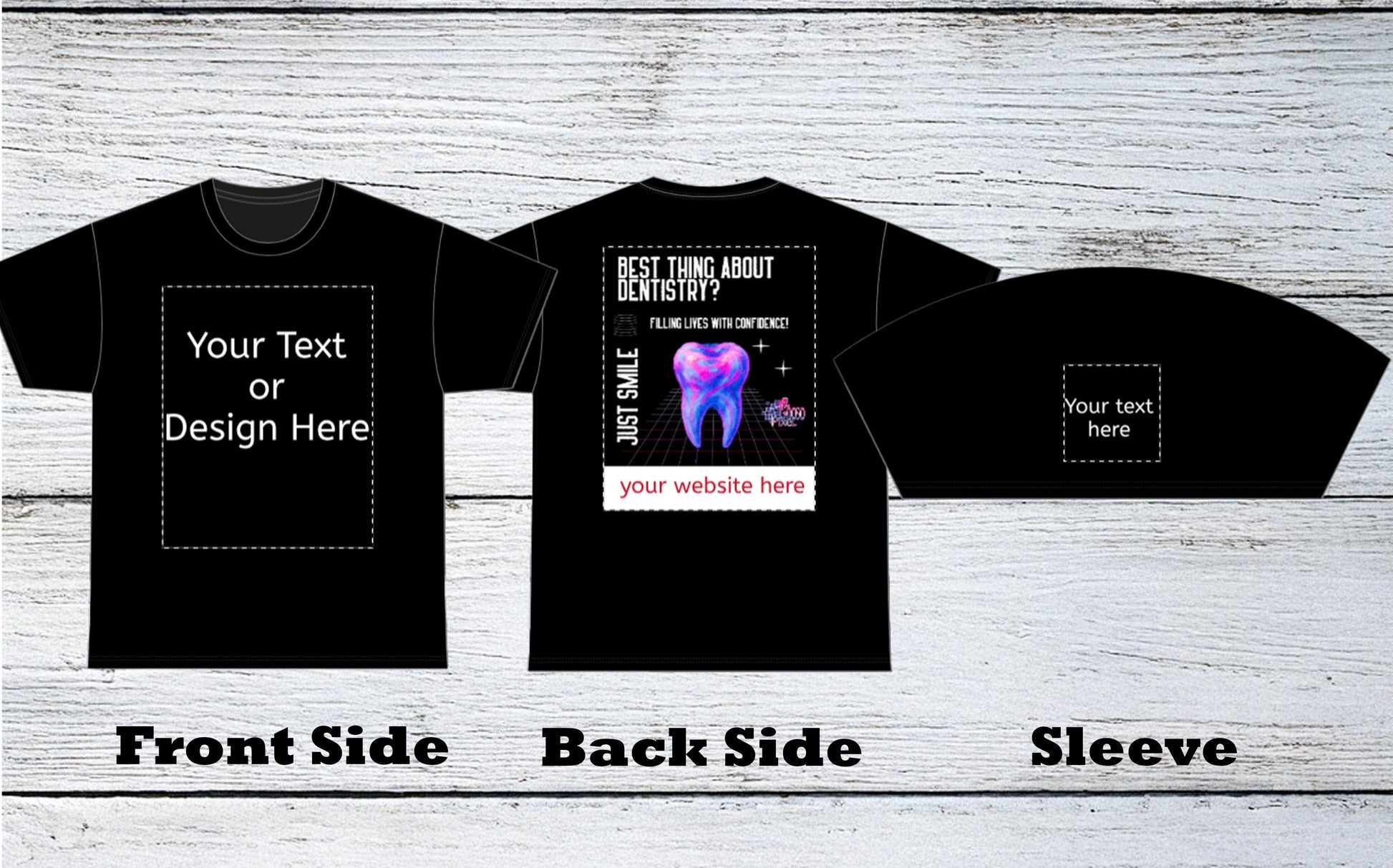 Customizable Dental Office Logo T-Shirt: Dentist, Hygienist, Assistant Gift