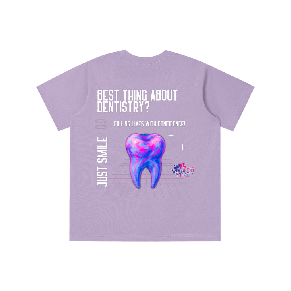 Youth Tee - Smile While You Still Have Teeth - Multicolor Tooth Graphic - Fun & Functional - Gooso Pixel LLC