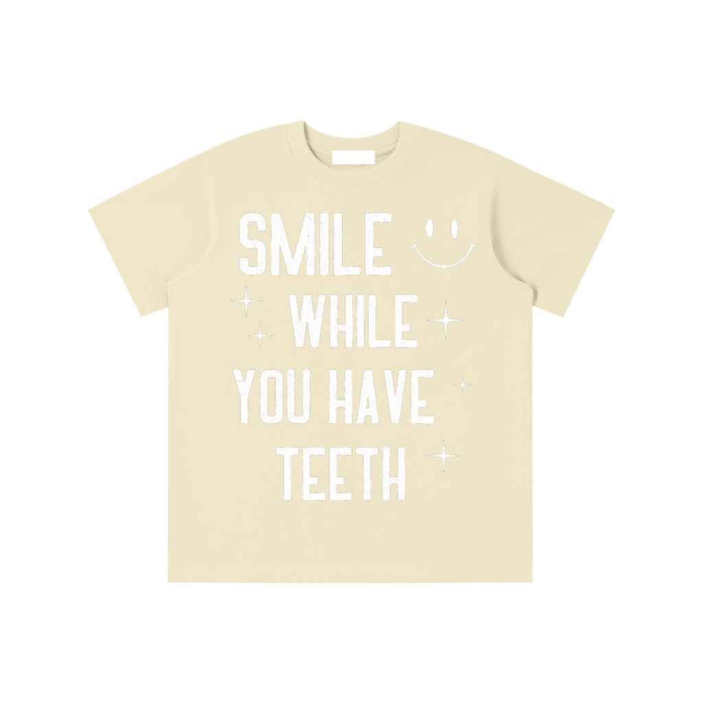 Youth Tee - Smile While You Still Have Teeth - Multicolor Tooth Graphic - Fun & Functional - Gooso Pixel LLC