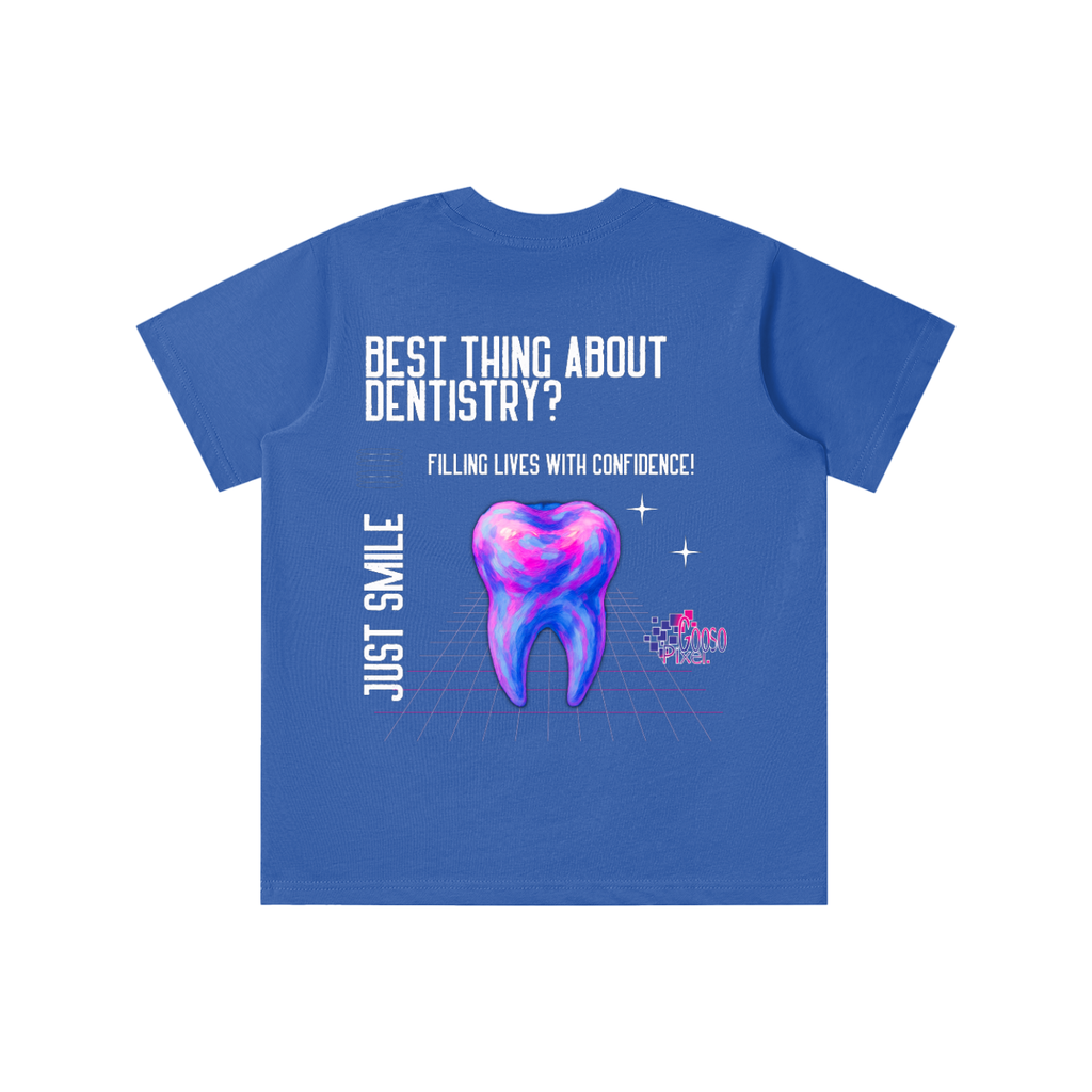 Youth Tee - Smile While You Still Have Teeth - Multicolor Tooth Graphic - Fun & Functional - Gooso Pixel LLC