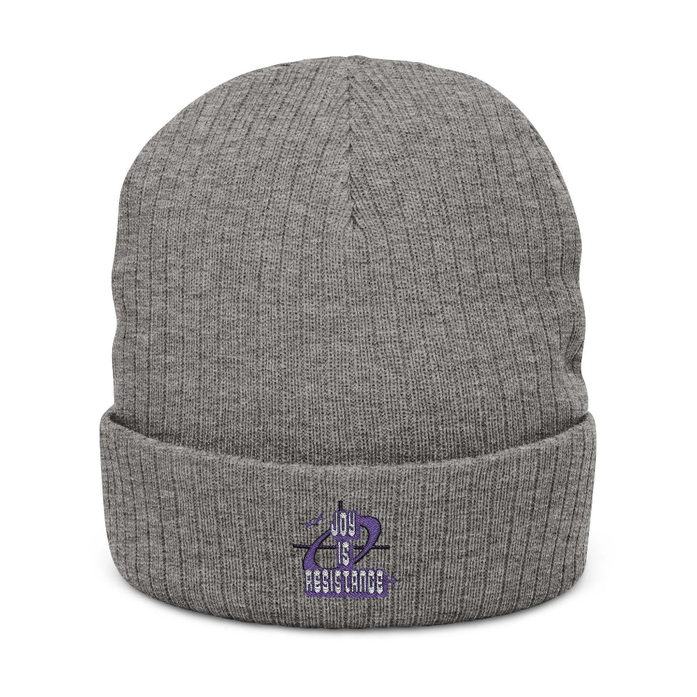 Beanie Hat, Embroidered, Activist Unisex gooso pixel gray