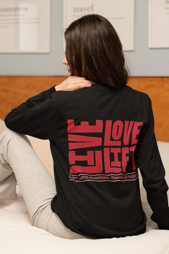 Comfort Colors® Live Love Lift Long Sleeve T gooso pixel back 