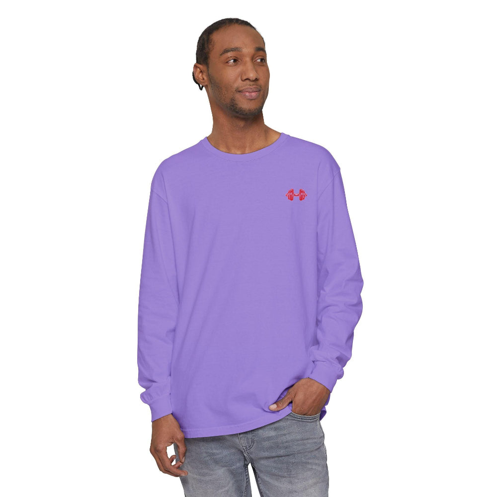 Comfort Colors® Live Love Lift Long Sleeve T purple front gooso pixel 