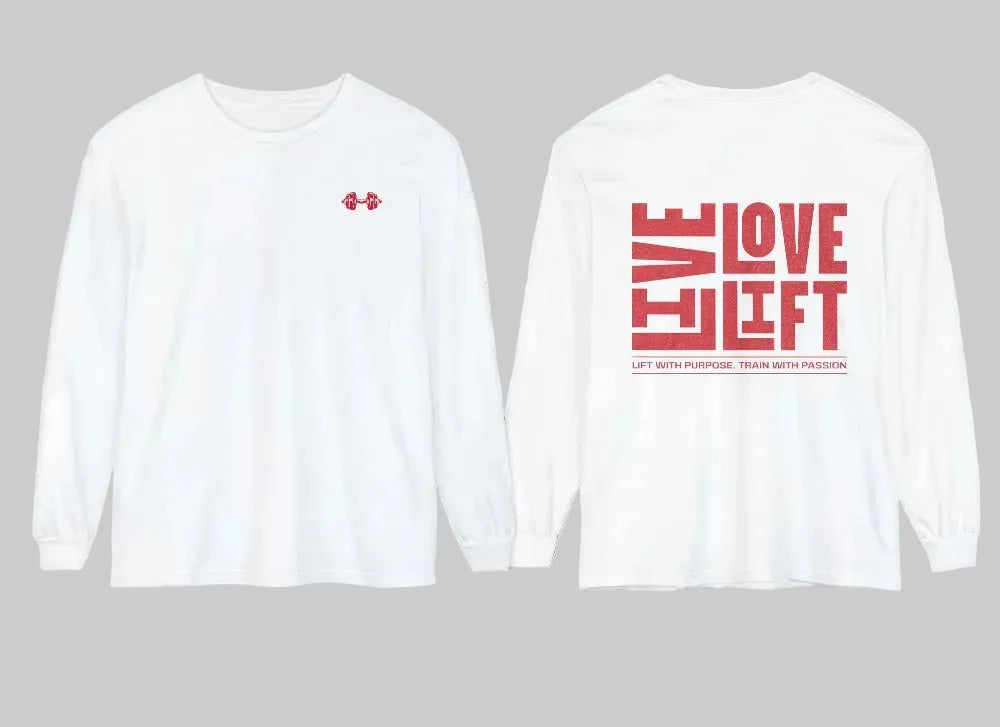 Comfort Colors® Live Love Lift Long Sleeve T gooso pixel white