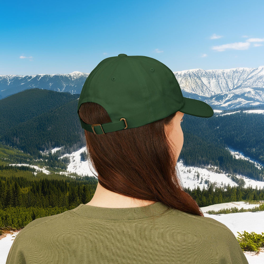 Embroidered Think Green Dad Cap gooso pixel green