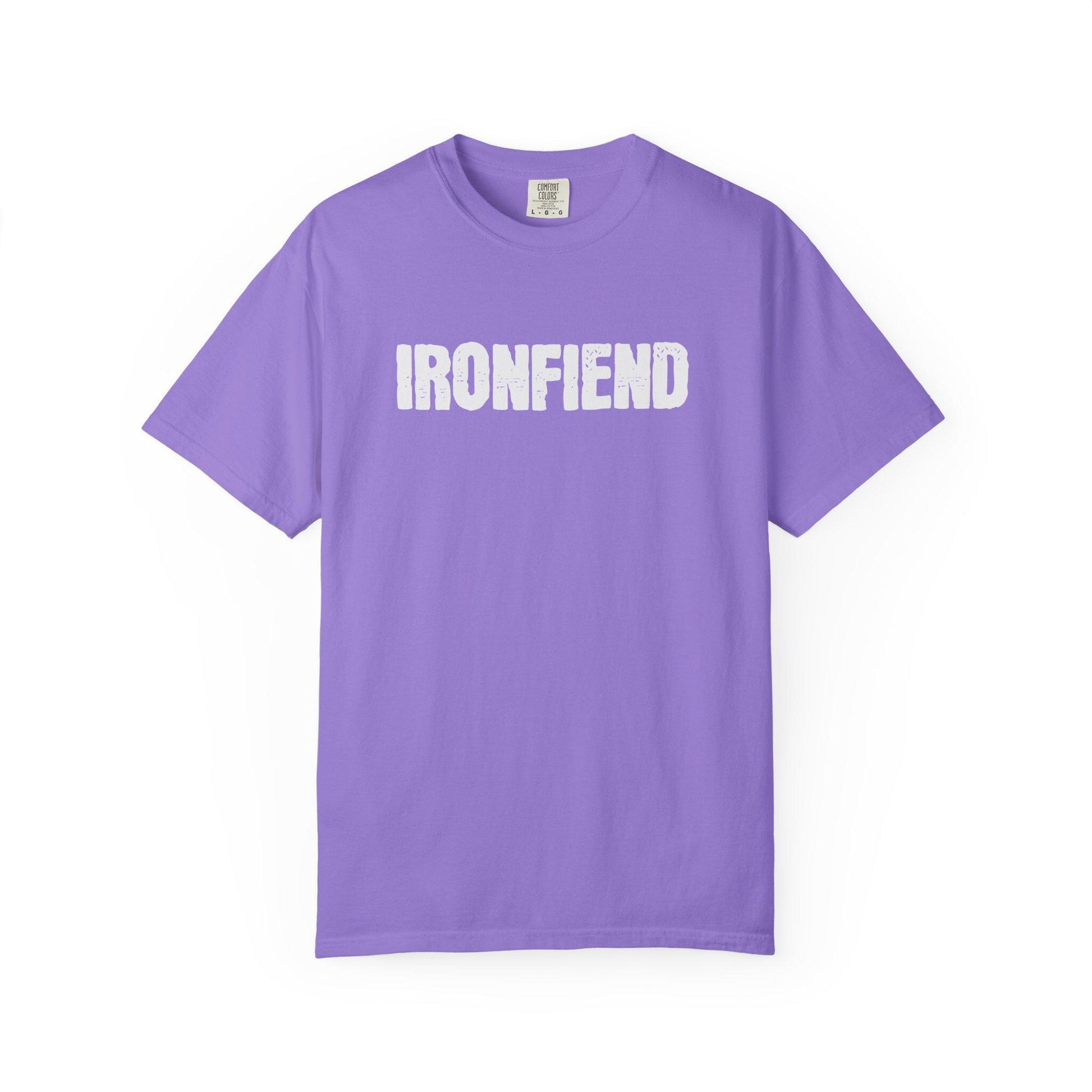 Comfort Colors® IRONFIEND T-Shirt purple tee front gooso pixel 