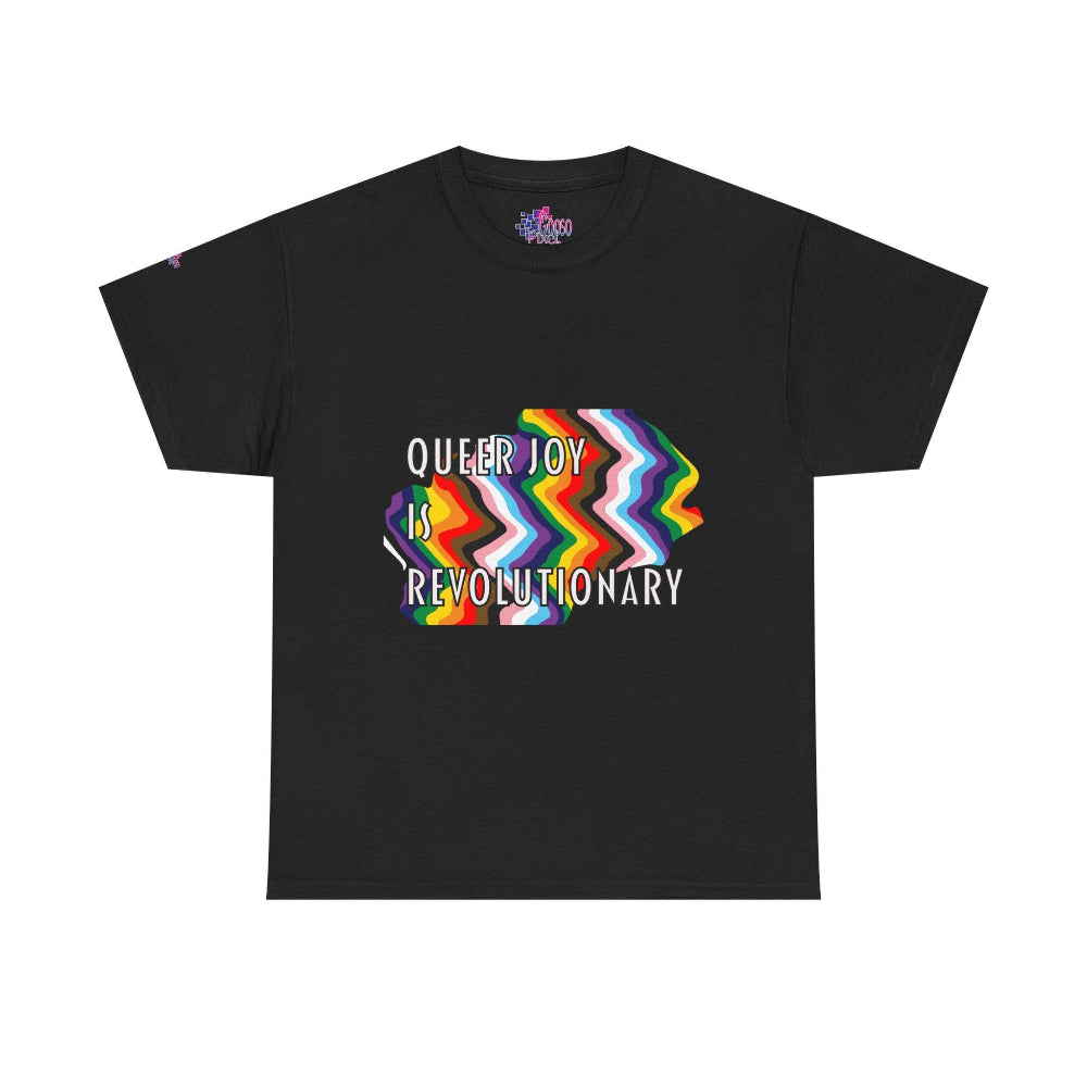 Queer Joy is Revolutionary T-Shirt LGBTQ+ gooso pixel black