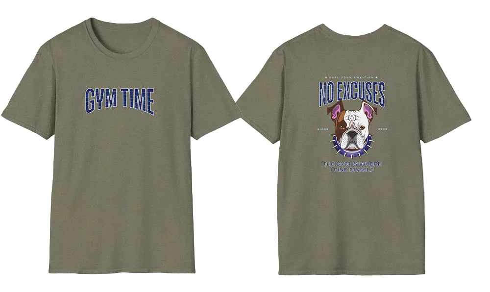Bulldog Motivational Workout T-Shirt