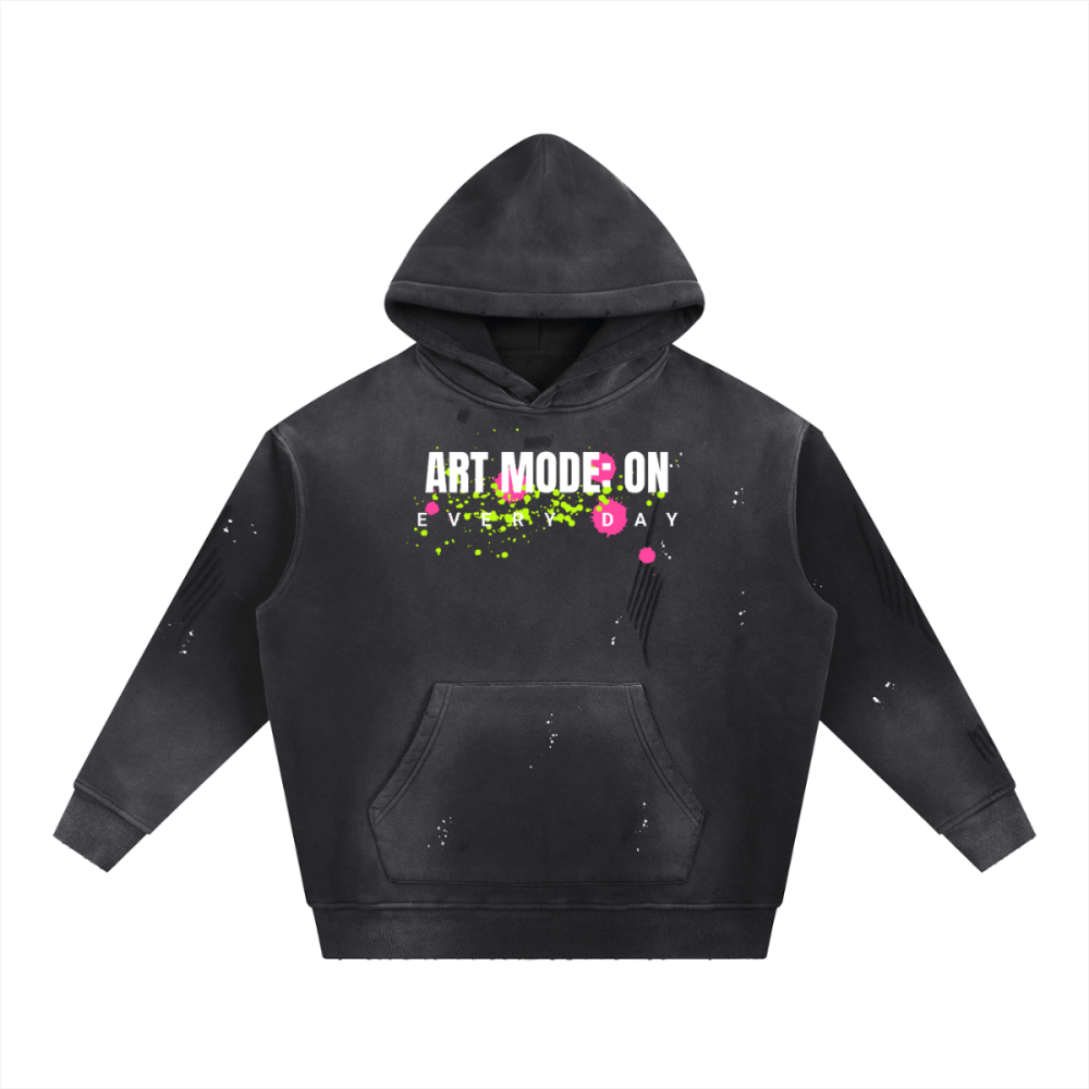 ART MODE: ON Graphic Hoodie – Unisex Streetwear Cotton Sweatshirt - Gooso Pixel