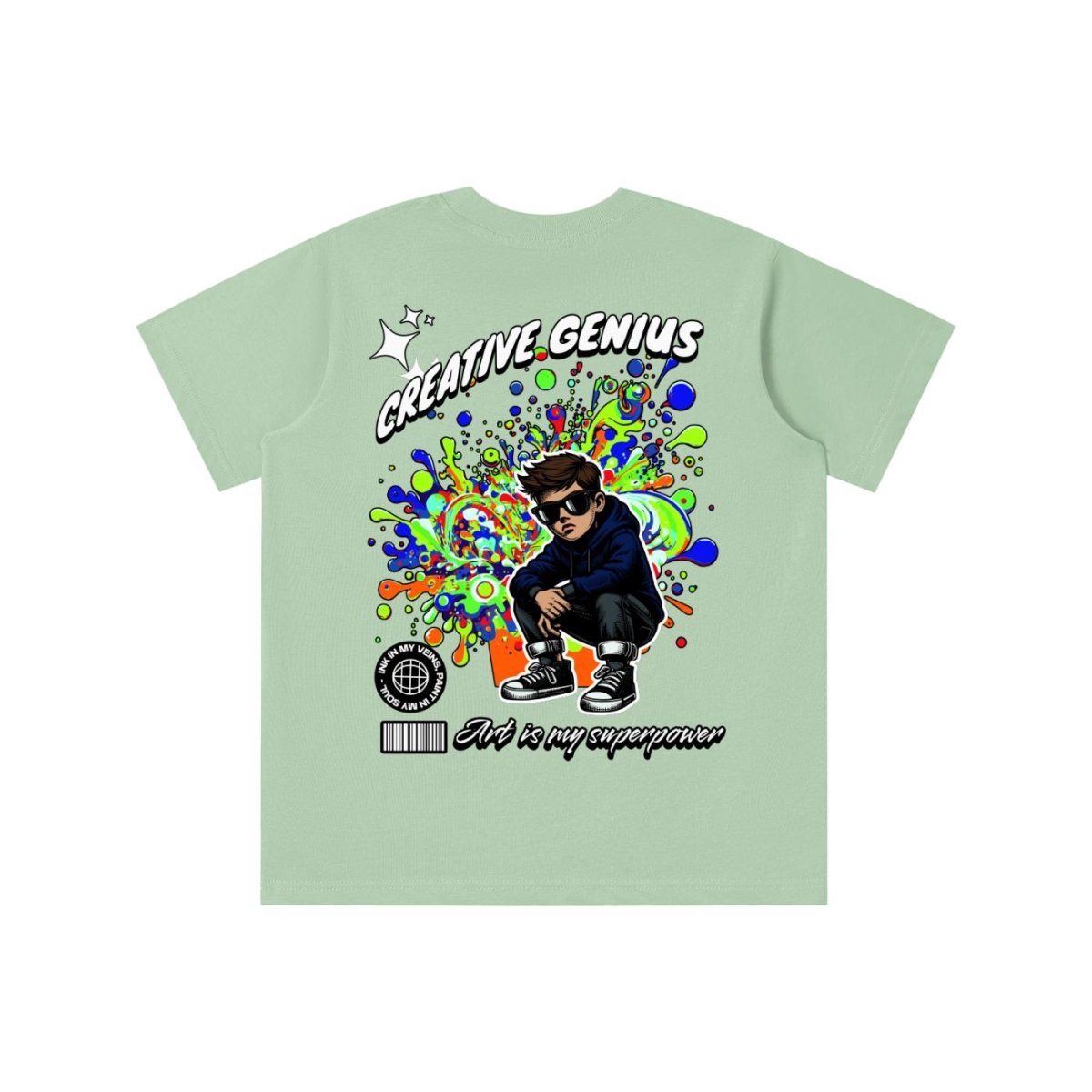 Creative Kids T-Shirt – Artsy Graphic Tee for Boys & Girls, Fun Artist Gift, Colorful Children’s Shirt - Gooso Pixel