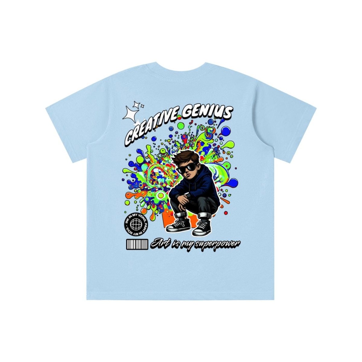 Creative Kids T-Shirt – Artsy Graphic Tee for Boys & Girls, Fun Artist Gift, Colorful Children’s Shirt - Gooso Pixel