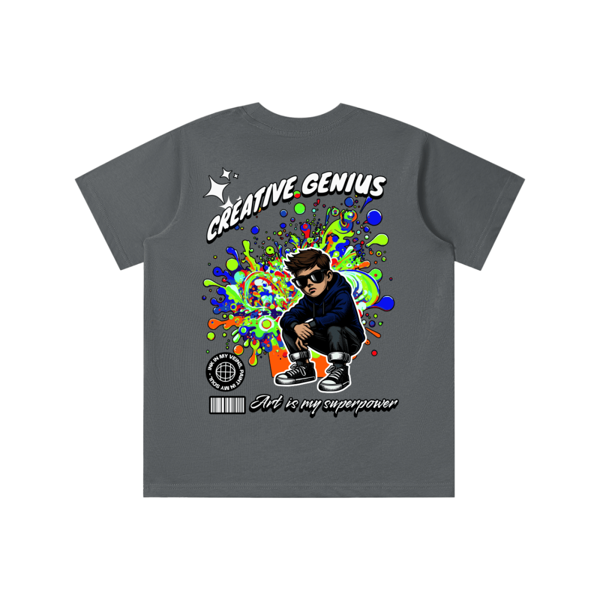 Creative Kids T-Shirt – Artsy Graphic Tee for Boys & Girls, Fun Artist Gift, Colorful Children’s Shirt - Gooso Pixel