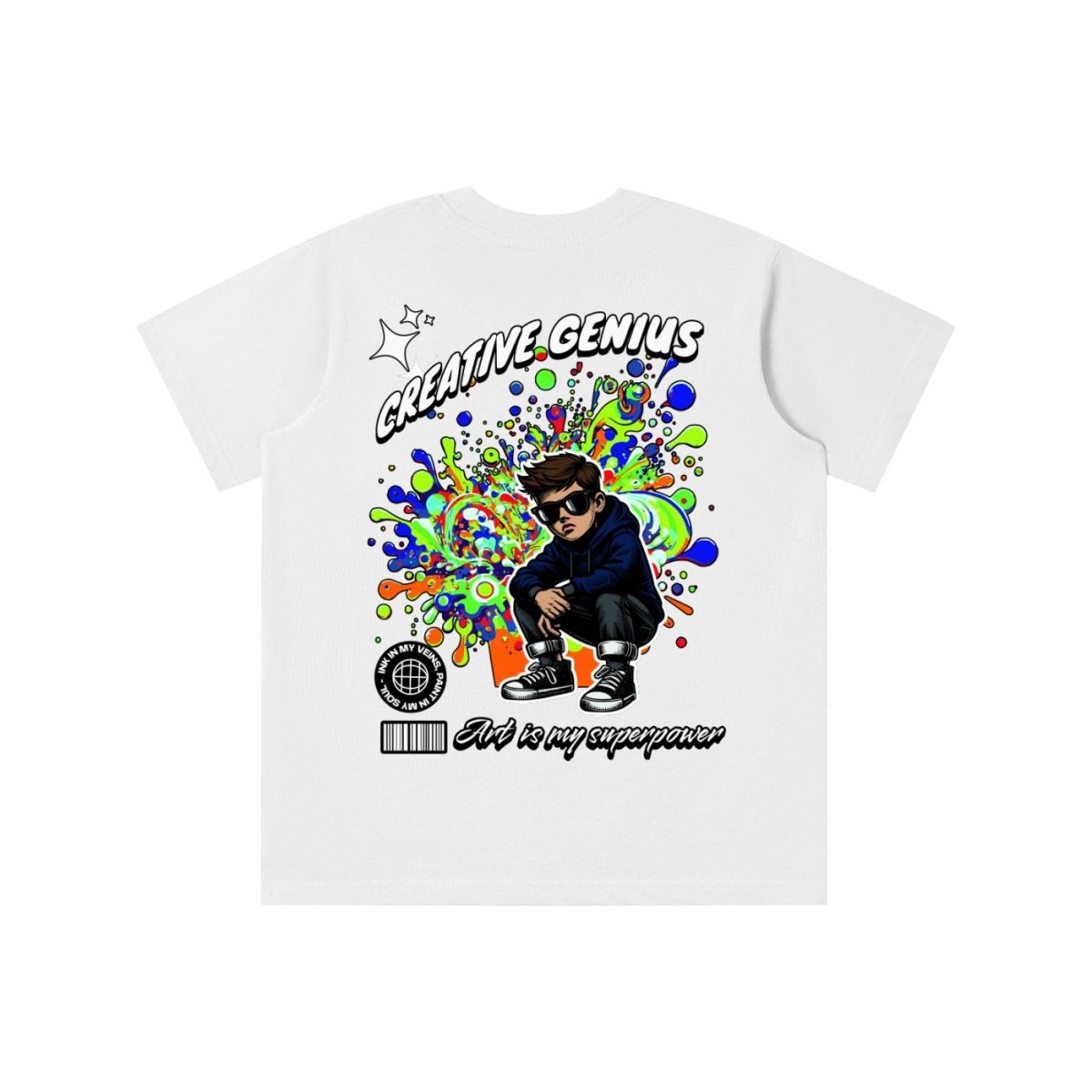 Creative Kids T-Shirt – Artsy Graphic Tee for Boys & Girls, Fun Artist Gift, Colorful Children’s Shirt - Gooso Pixel