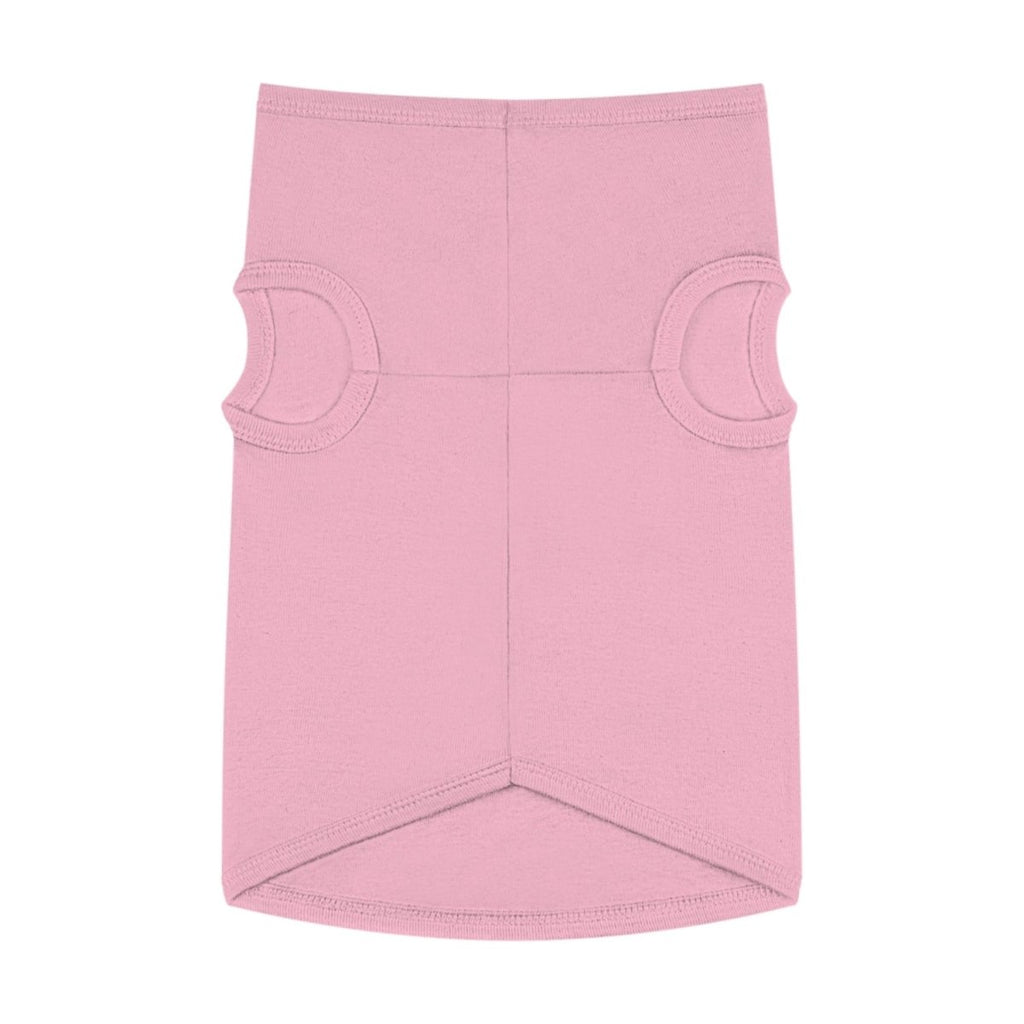 Pink dog tank top on a white background