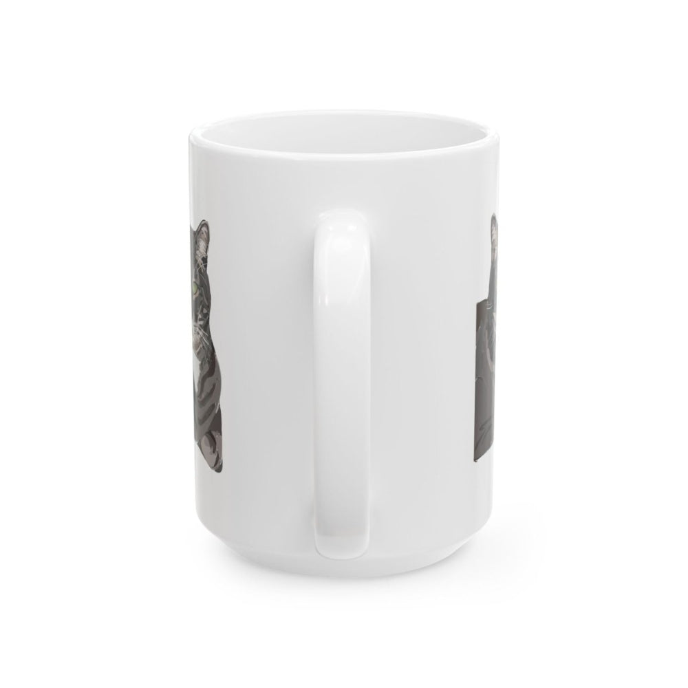 Custom 1 Pet Portrait Ceramic Mug – Personalized Pet Illustration Coffee Mug (11oz & 15oz) - Gooso Pixel