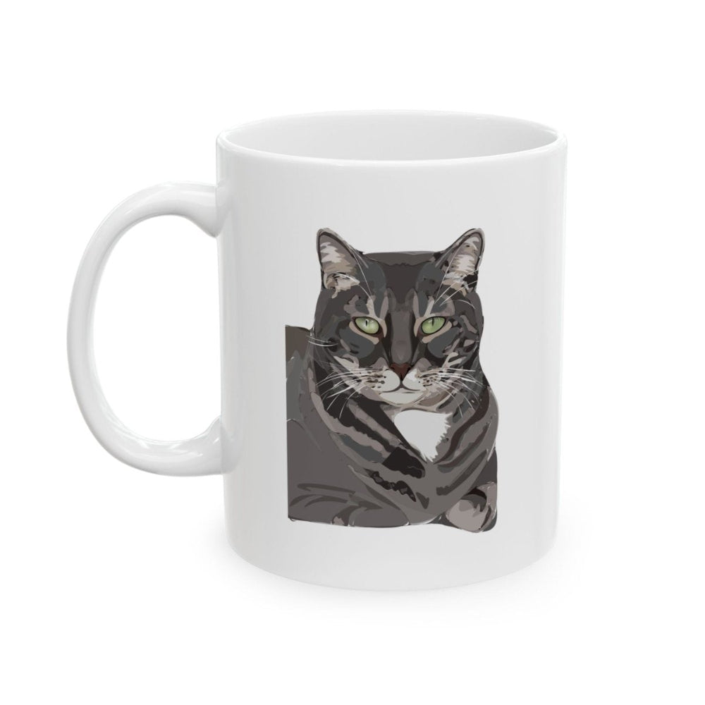 Custom 1 Pet Portrait Ceramic Mug – Personalized Pet Illustration Coffee Mug (11oz & 15oz) - Gooso Pixel