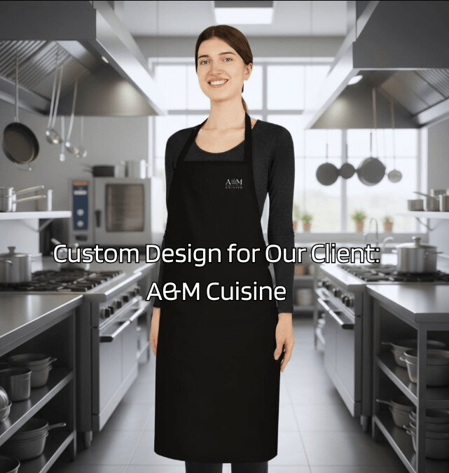 Custom Personalized Apron | Cotton Chef Apron | 6 Colors Available | Eco - Friendly Kitchen Apron - Gooso Pixel