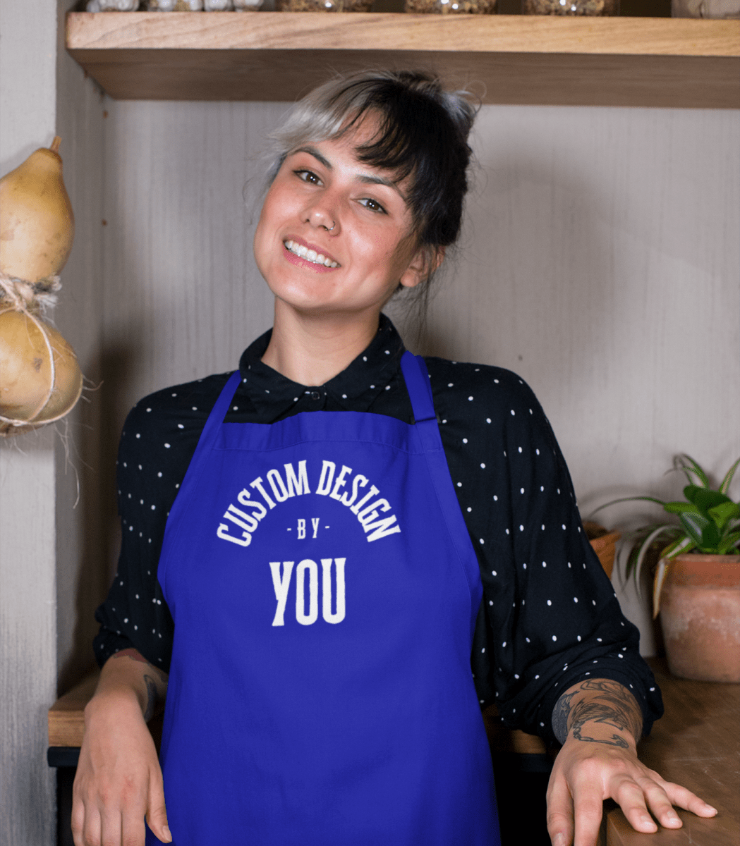 Custom Personalized Apron | Cotton Chef Apron | 6 Colors Available | Eco - Friendly Kitchen Apron - Gooso Pixel