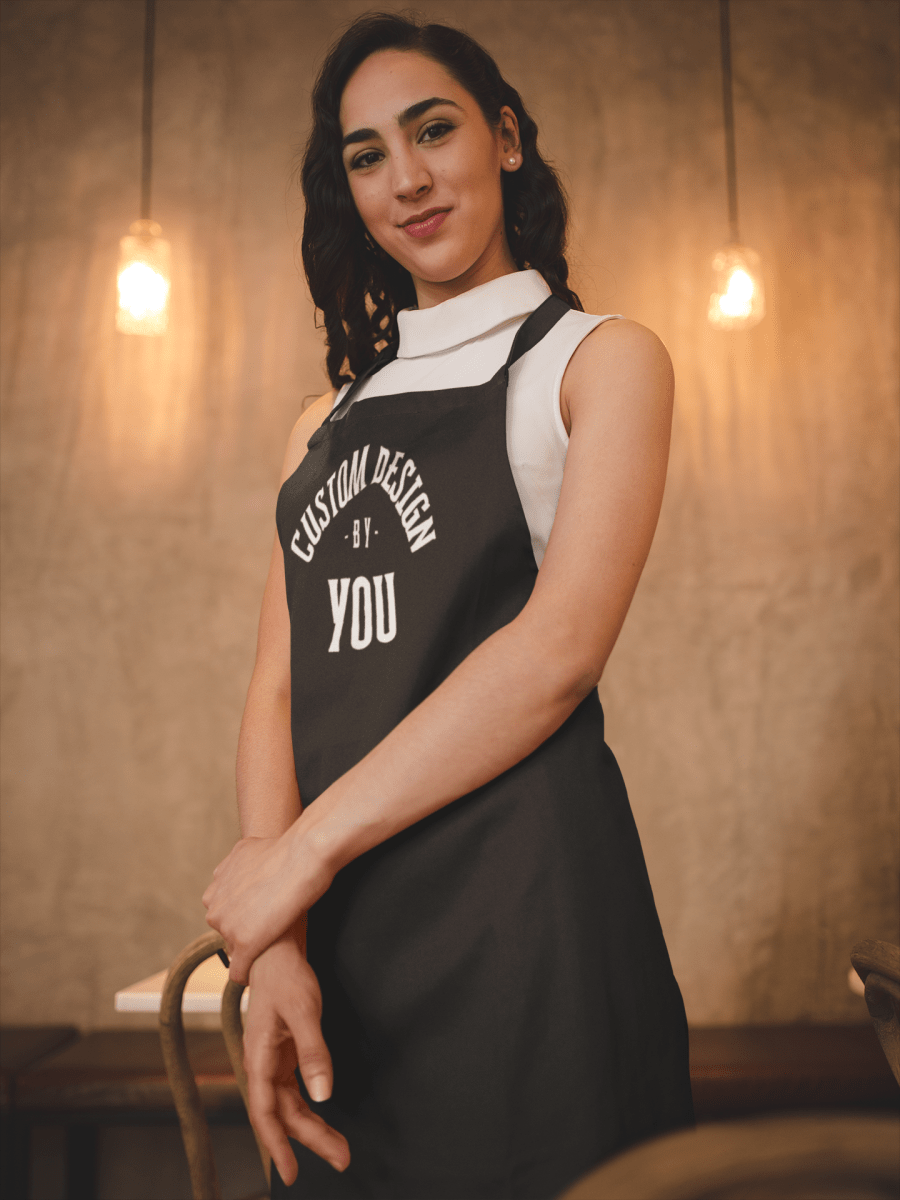 Custom Personalized Apron | Cotton Chef Apron | 6 Colors Available | Eco - Friendly Kitchen Apron - Gooso Pixel
