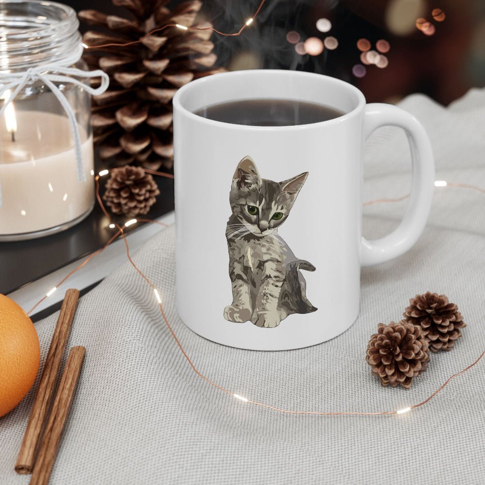 Custom Pet Portrait Mug – 2 Pets Illustration Ceramic Mug (11oz & 15oz) - Gooso Pixel
