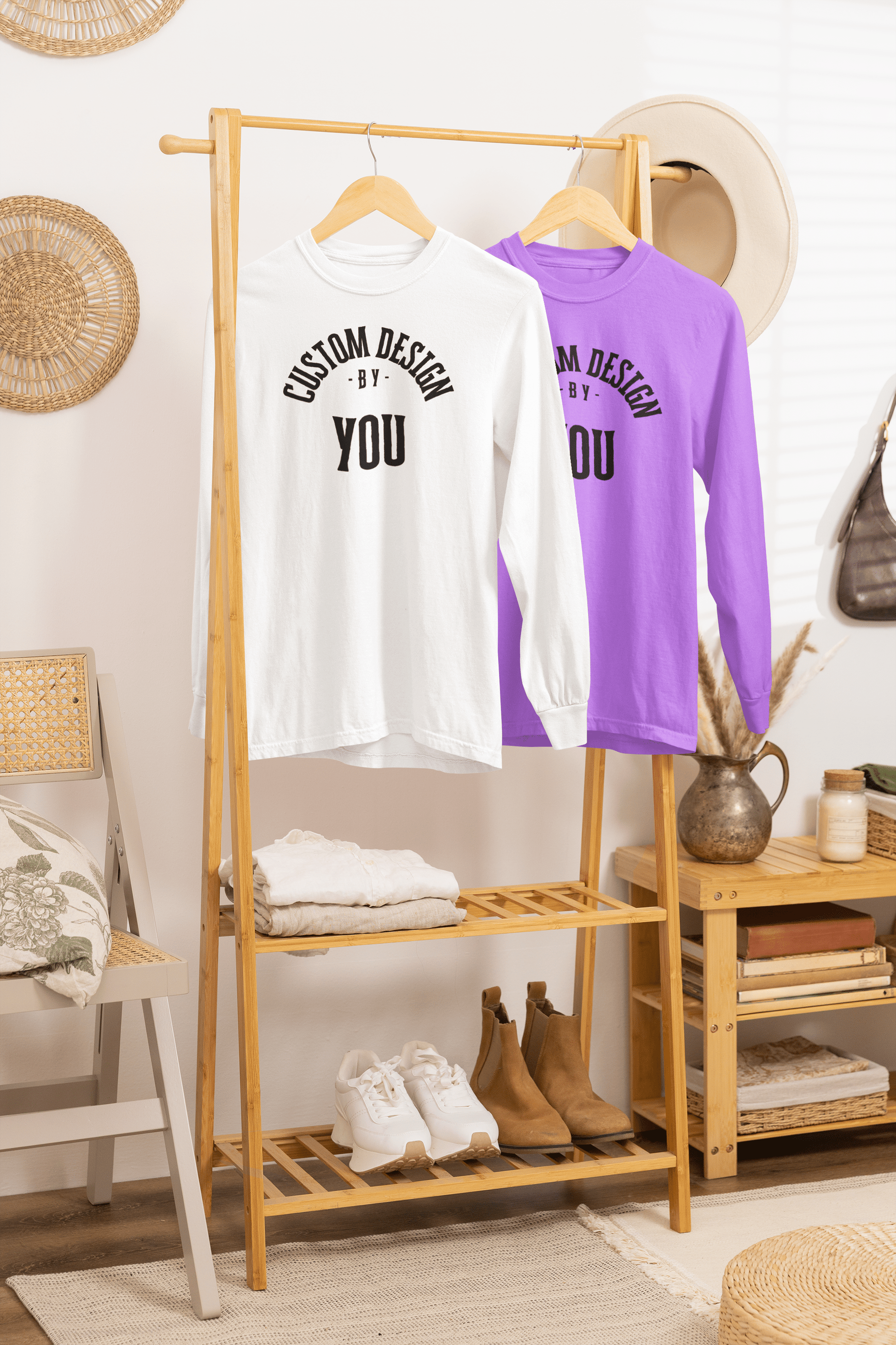 Customizable Garment - Dyed Long Sleeve Tee: Personalized Unisex Top - Gooso Pixel