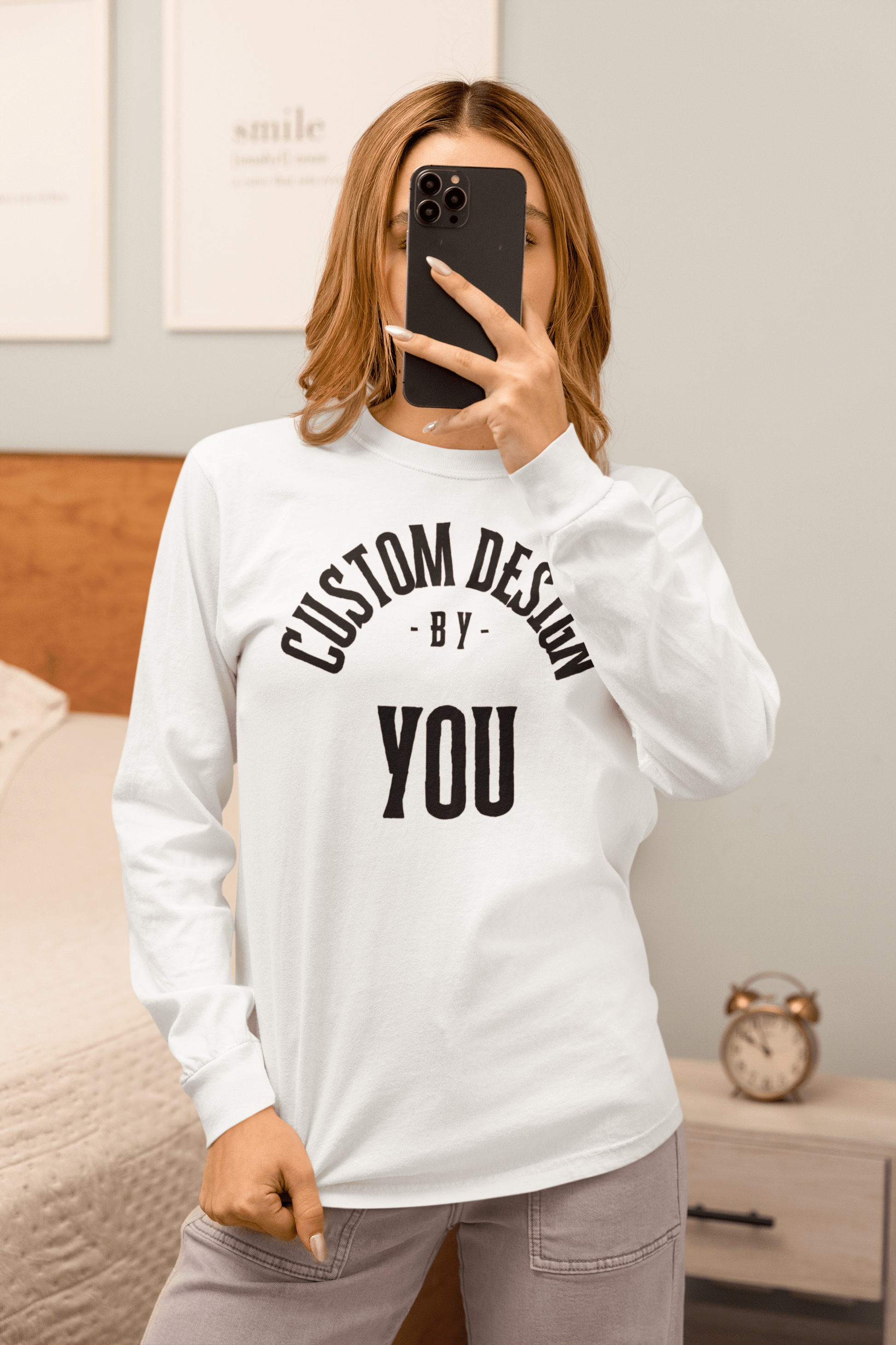 Customizable Garment - Dyed Long Sleeve Tee: Personalized Unisex Top - Gooso Pixel