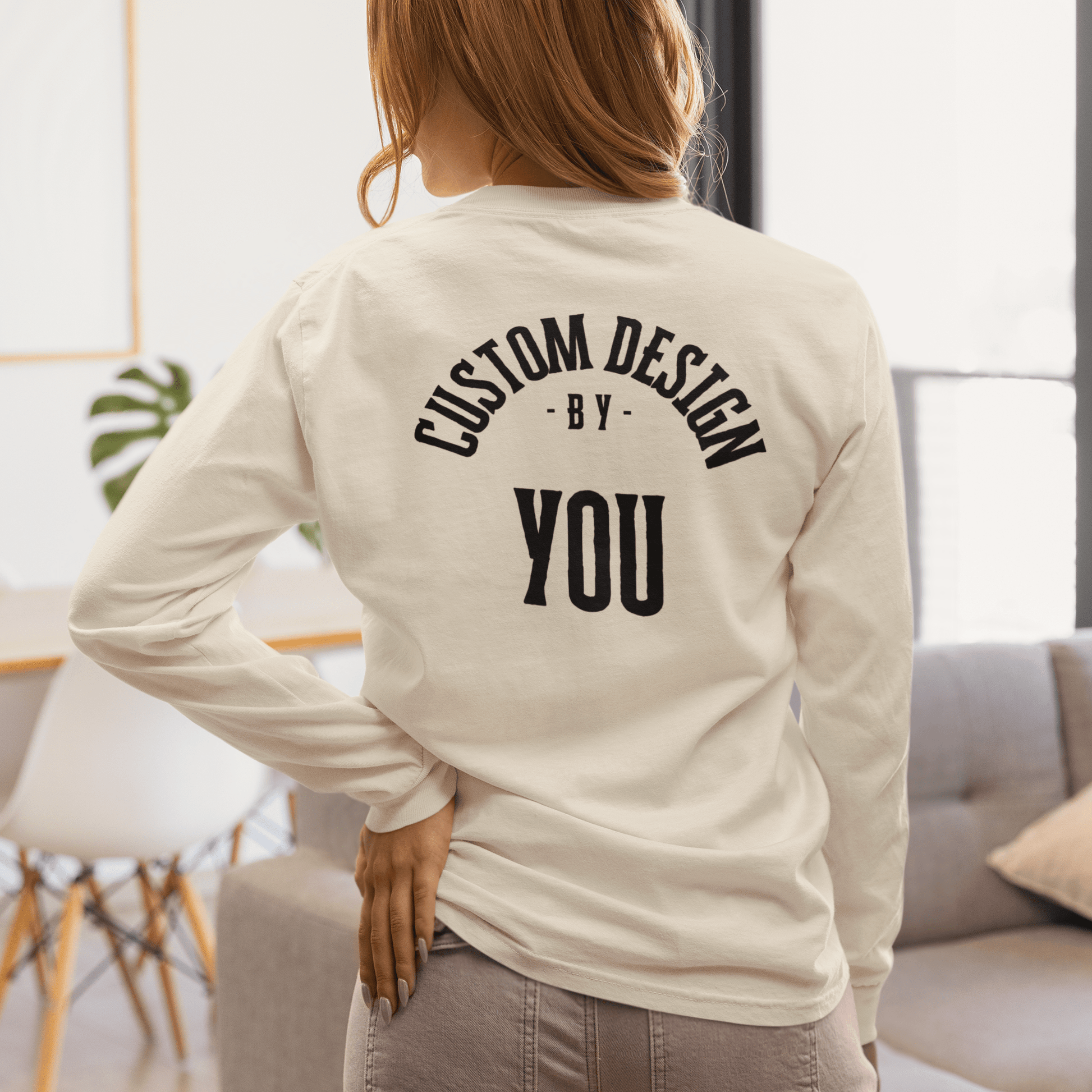 Customizable Garment - Dyed Long Sleeve Tee: Personalized Unisex Top - Gooso Pixel