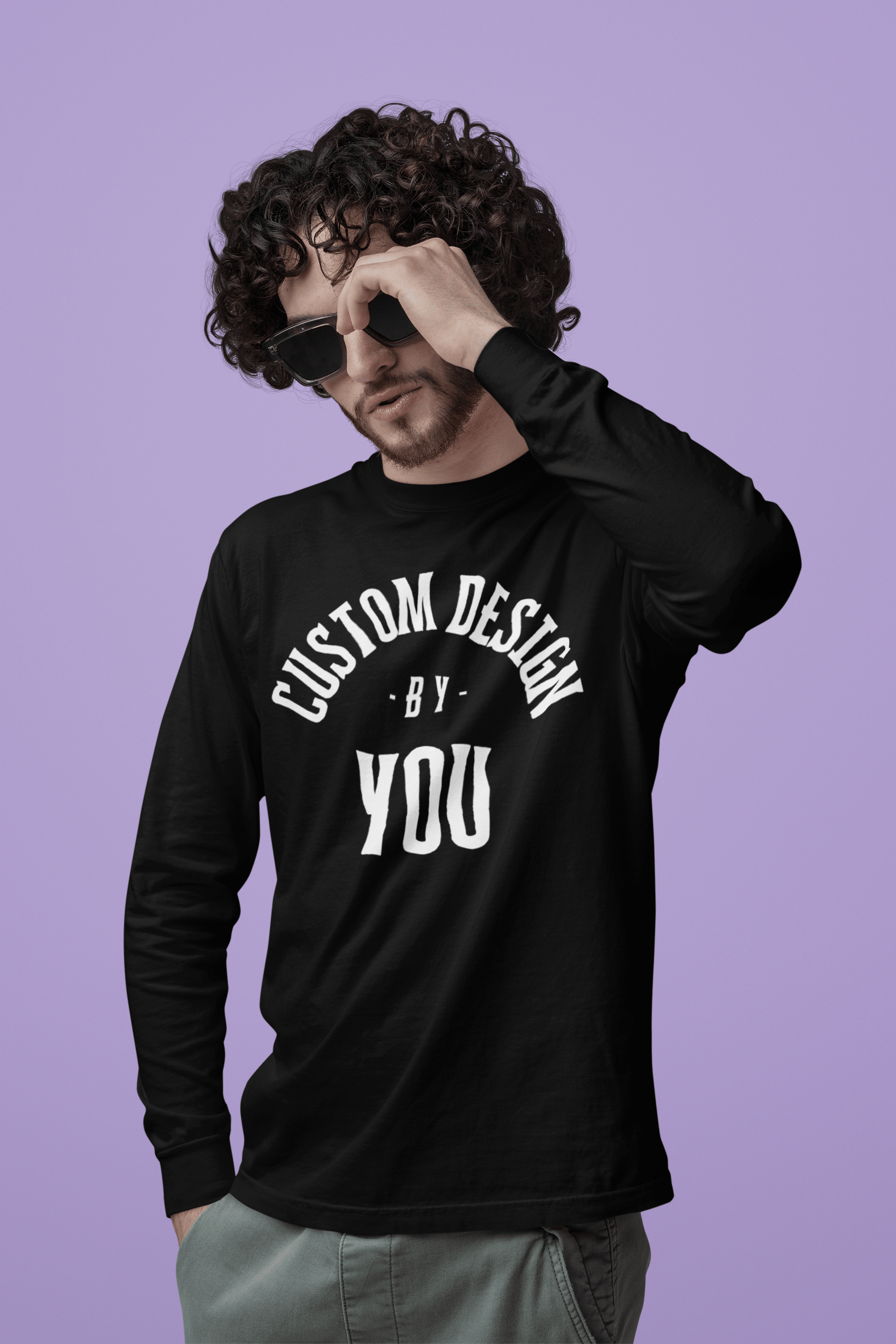 Customizable Garment - Dyed Long Sleeve Tee: Personalized Unisex Top - Gooso Pixel