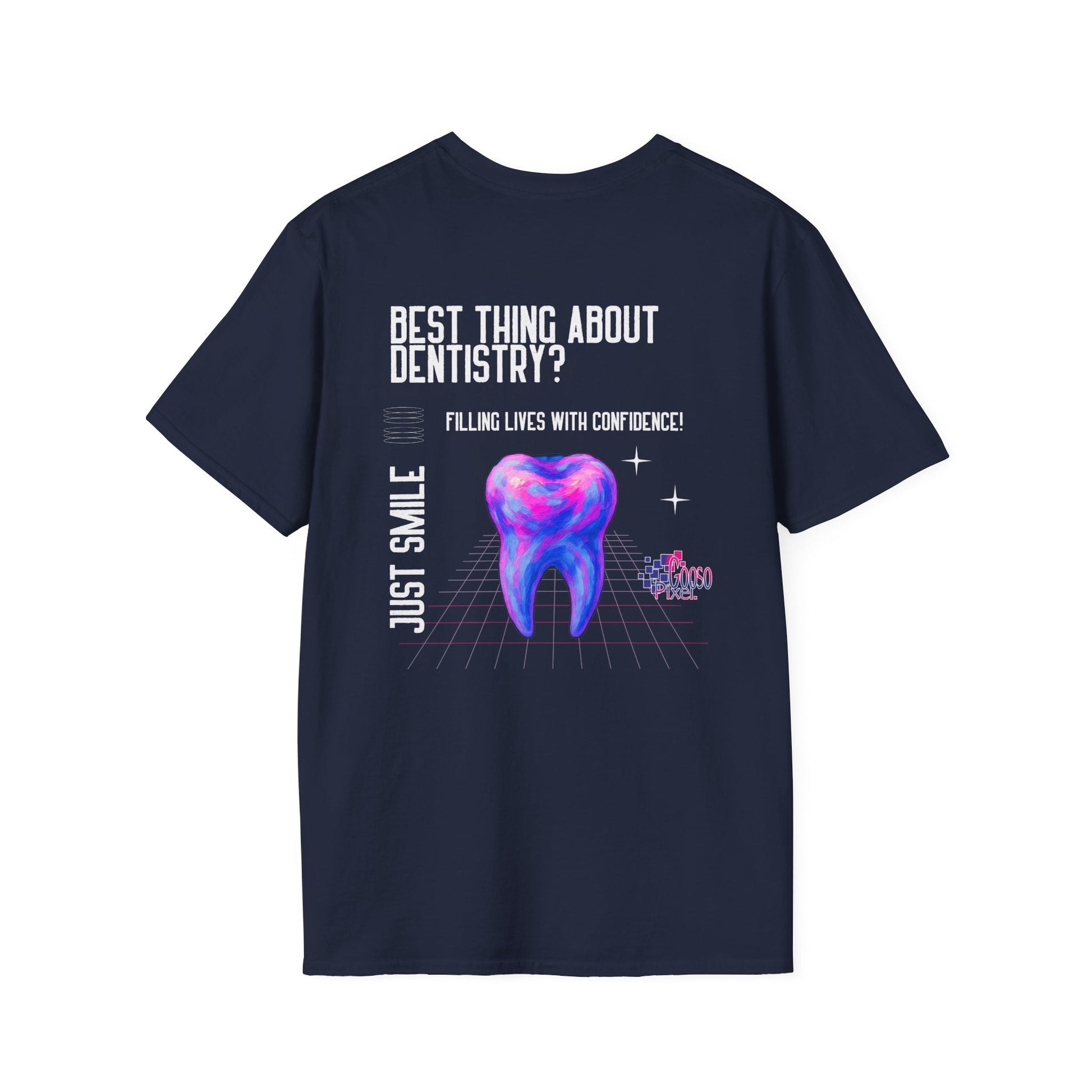 Dental Tooth Logo Happy T-Shirt - Gooso Pixel