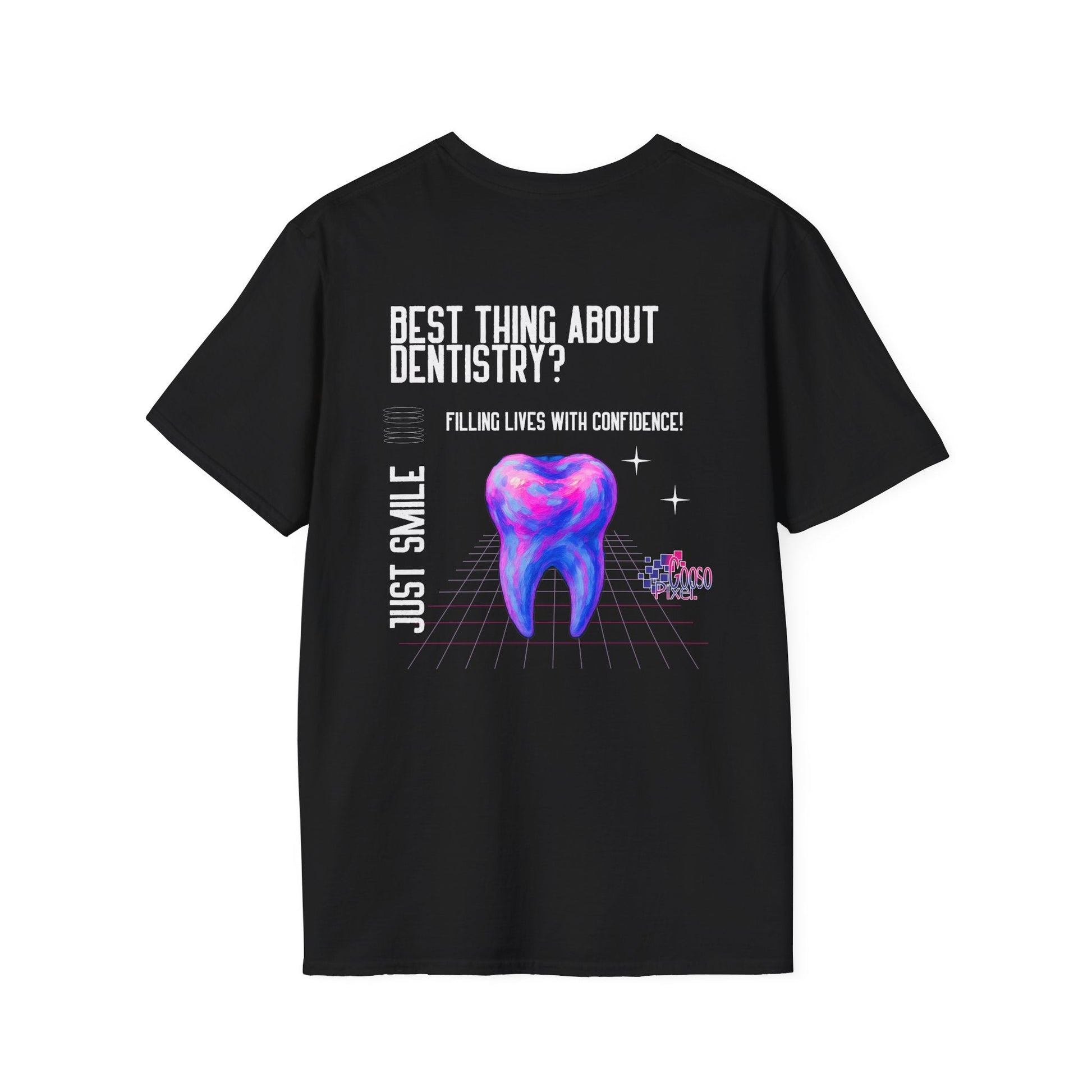 Dental Tooth Logo Happy T-Shirt - Gooso Pixel