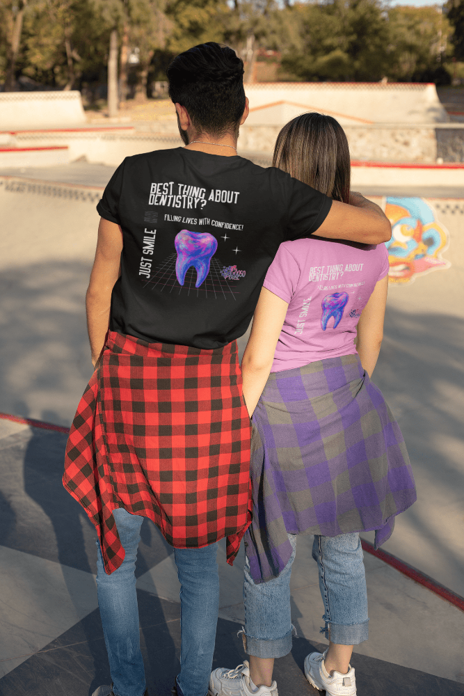 Dental Tooth Logo Happy T-Shirt - Gooso Pixel