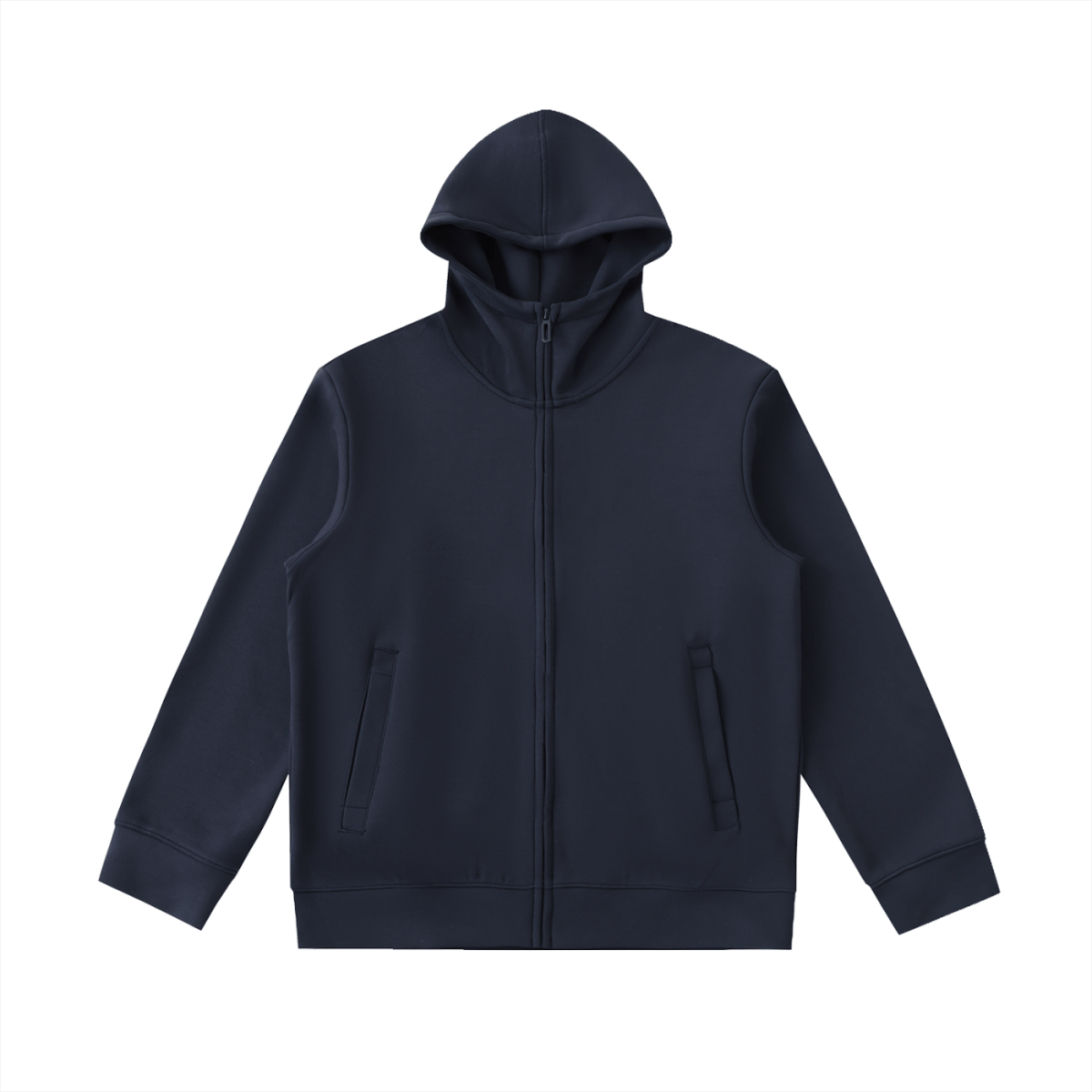 Essential Heavyweight High Neck Zip - Up Hoodie - Gooso Pixel