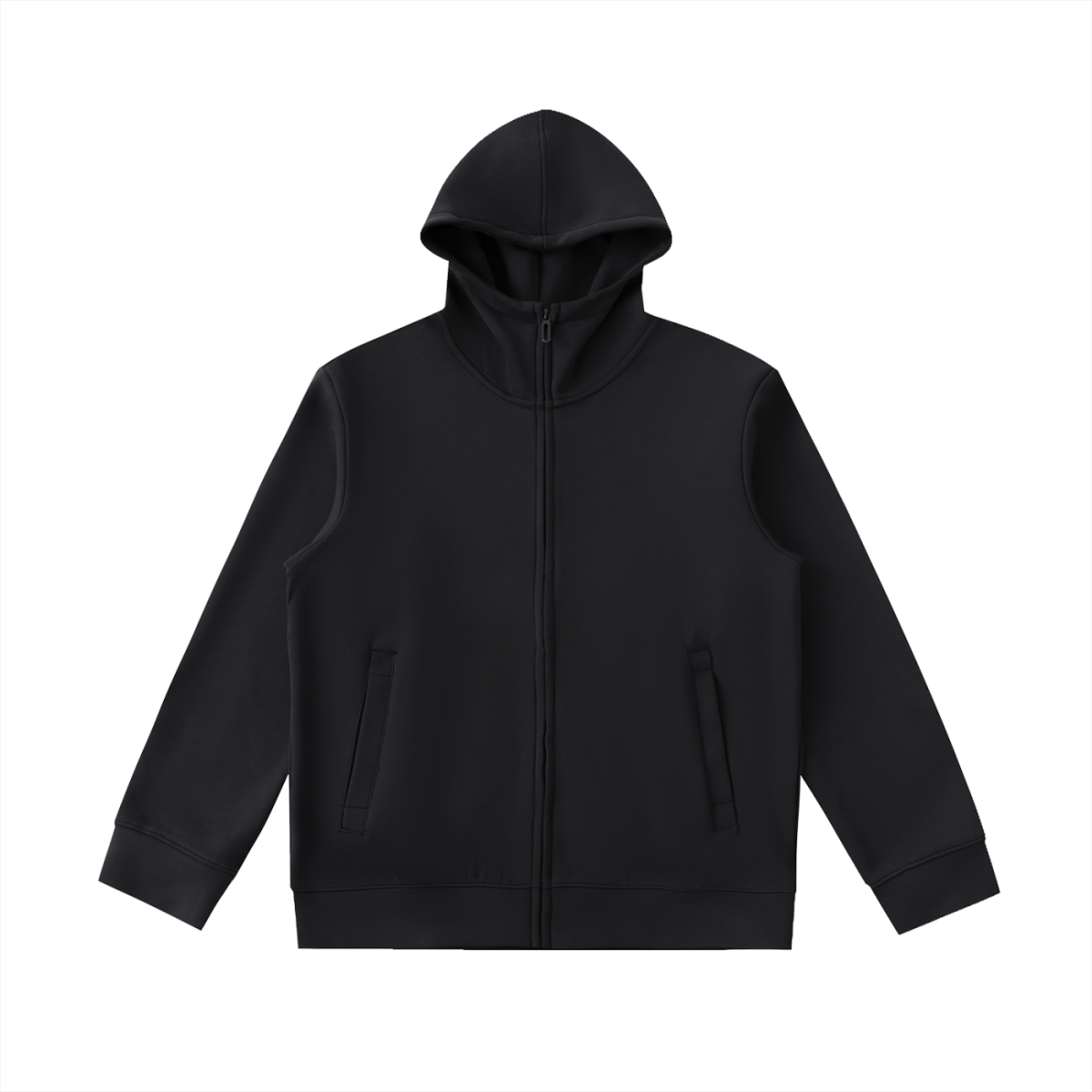 Essential Heavyweight High Neck Zip - Up Hoodie - Gooso Pixel