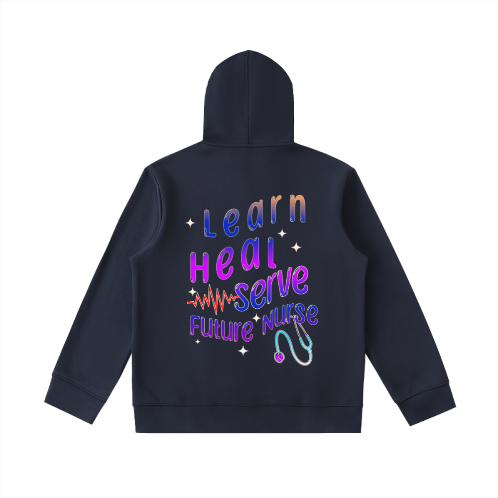 Essential Heavyweight High Neck Zip - Up Hoodie - Gooso Pixel