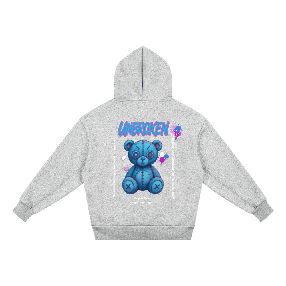 Essential Kids' Fleece Hoodie - The UNBROKEN Blue Teddy Oversized Hoodie - Gooso Pixel
