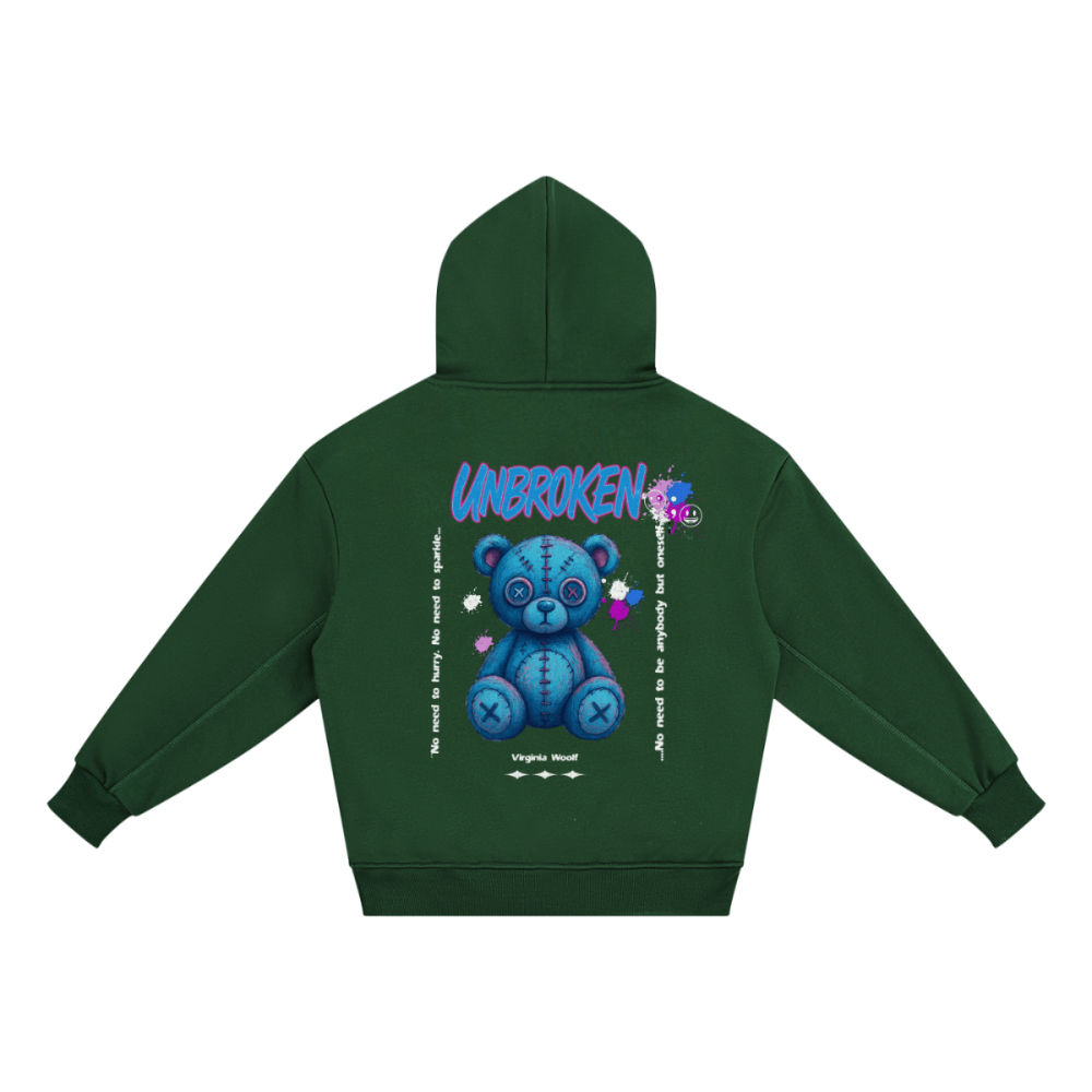 Essential Kids' Fleece Hoodie - The UNBROKEN Blue Teddy Oversized Hoodie - Gooso Pixel