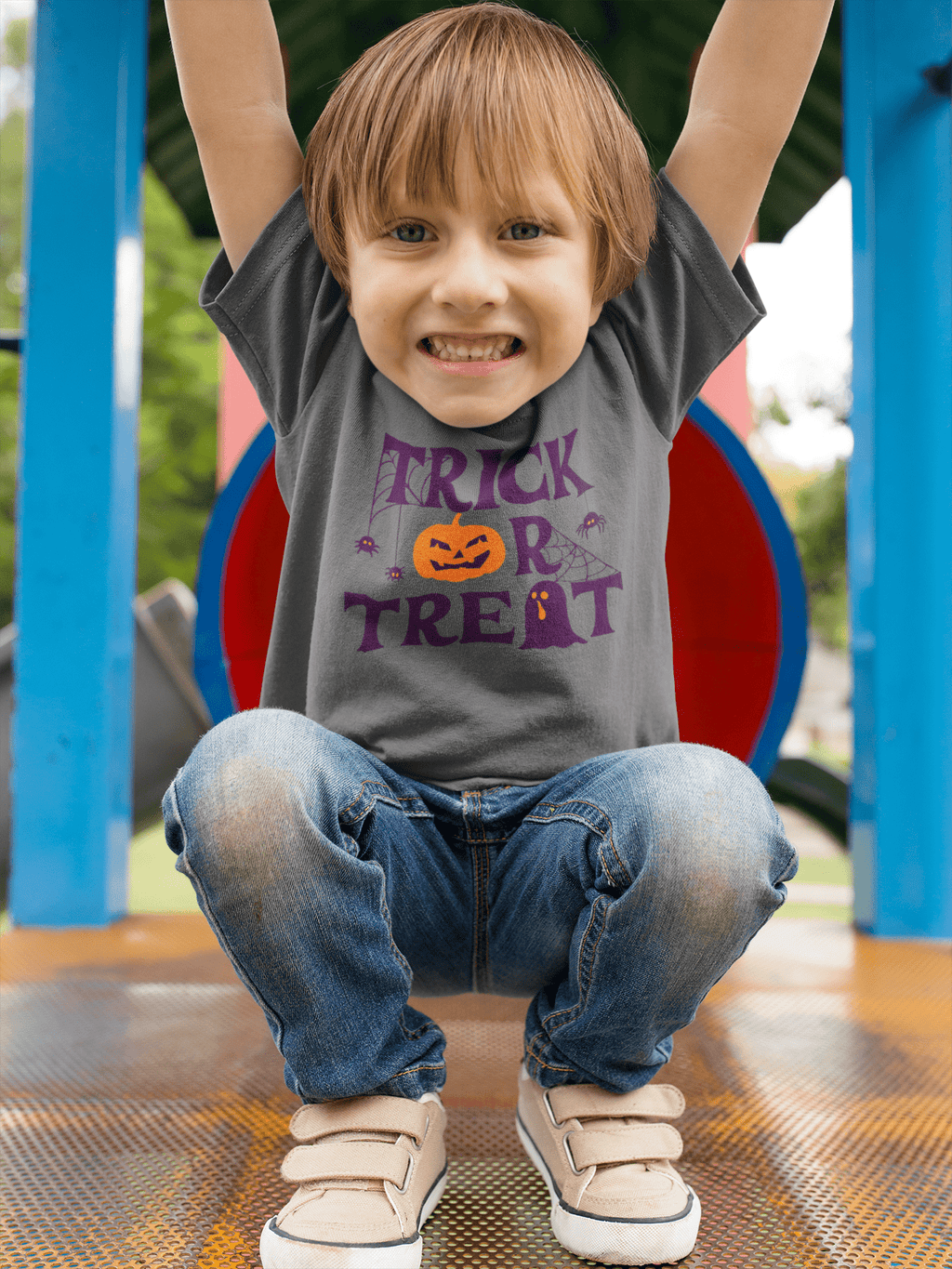 Trick or Treat Infant Jersey Tee: Perfect Halloween Outfit for Little Ones! - Gooso Pixel