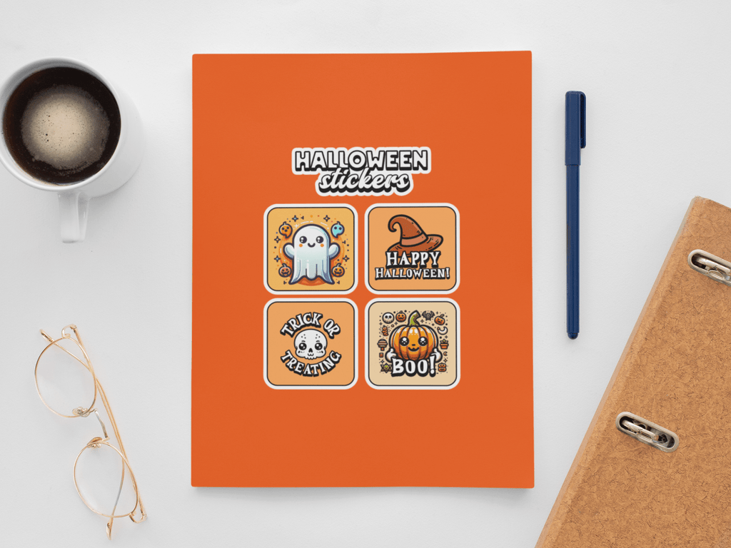 Halloween Sticker Set - Graphics & Text Kiss - Cut Vinyl for Laptops & Journals - Gooso Pixel