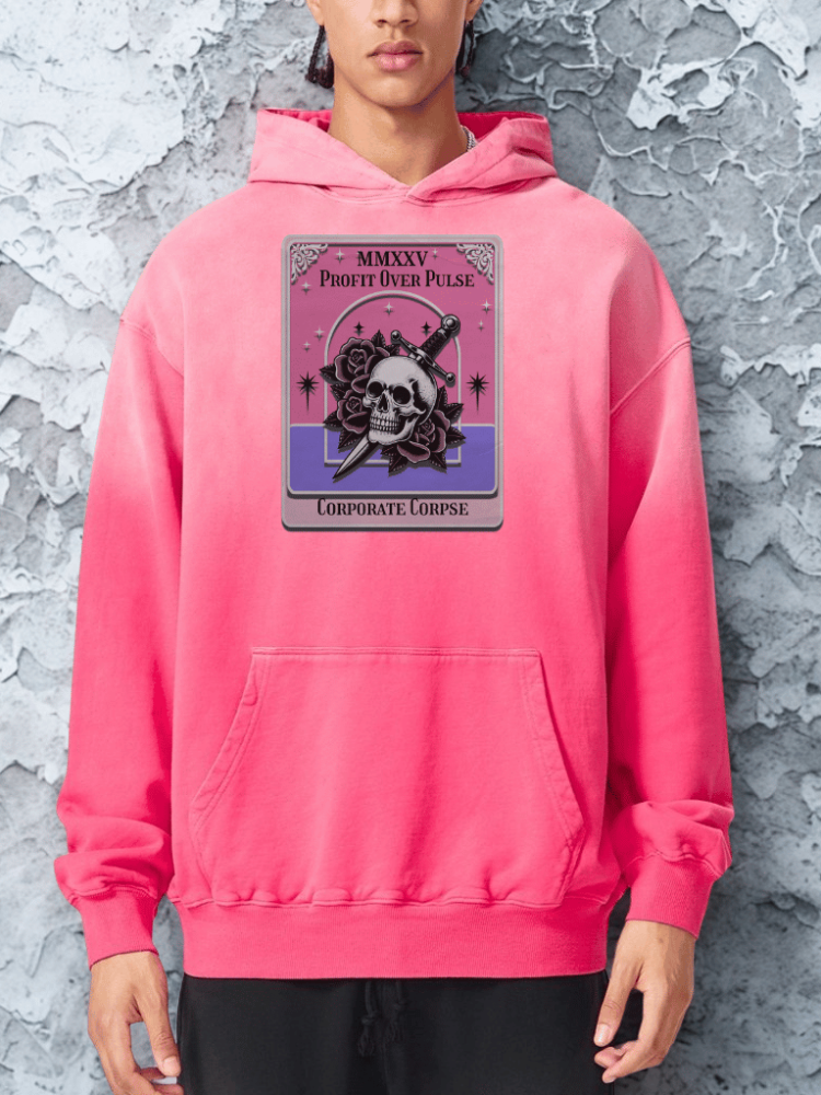 Heavyweight Streetwear Hoodie – Profit Over Pulse Design - Unisex - Gooso Pixel