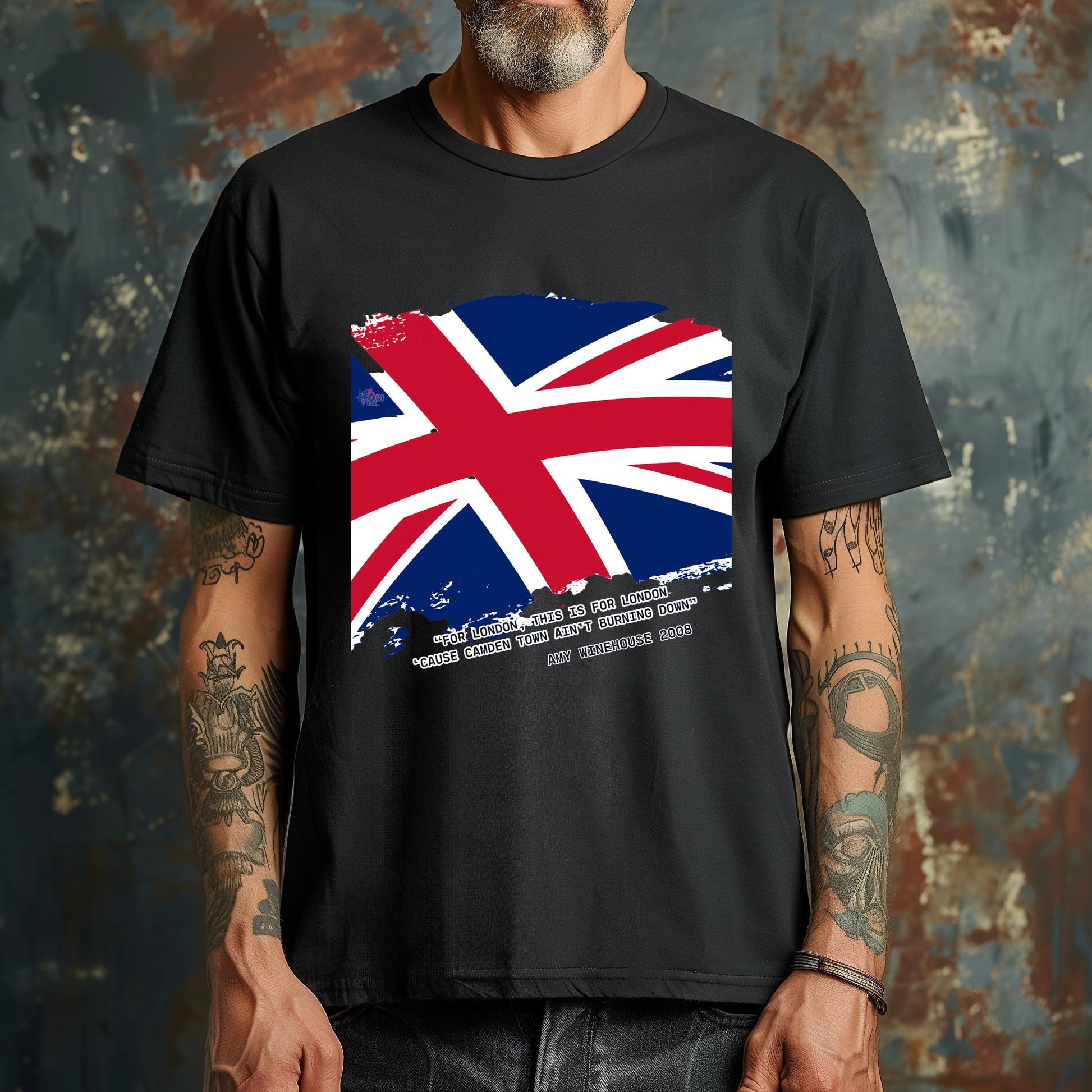 Digital Art Work inspired by UK flag and Icon quote