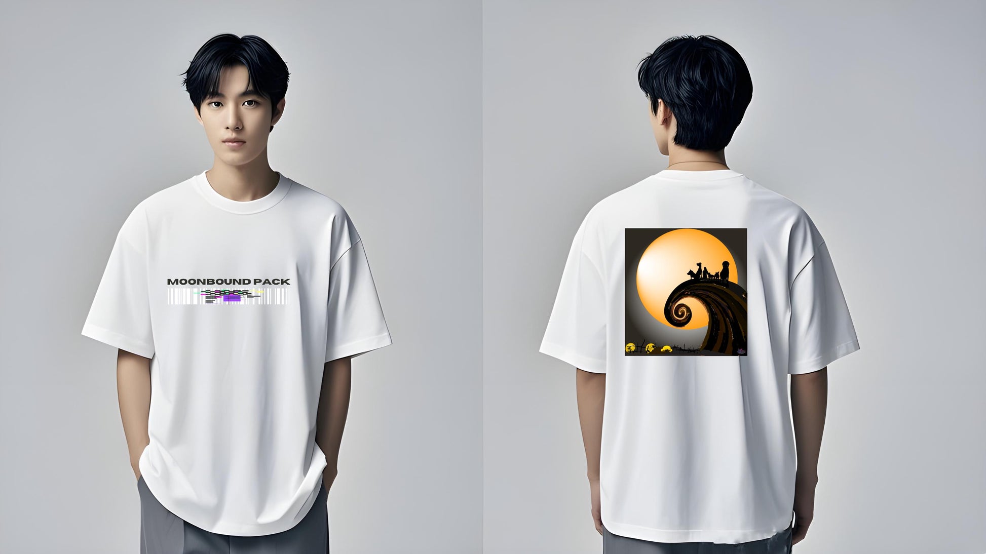 Halloween digital art animal lover customizable full moon gothic