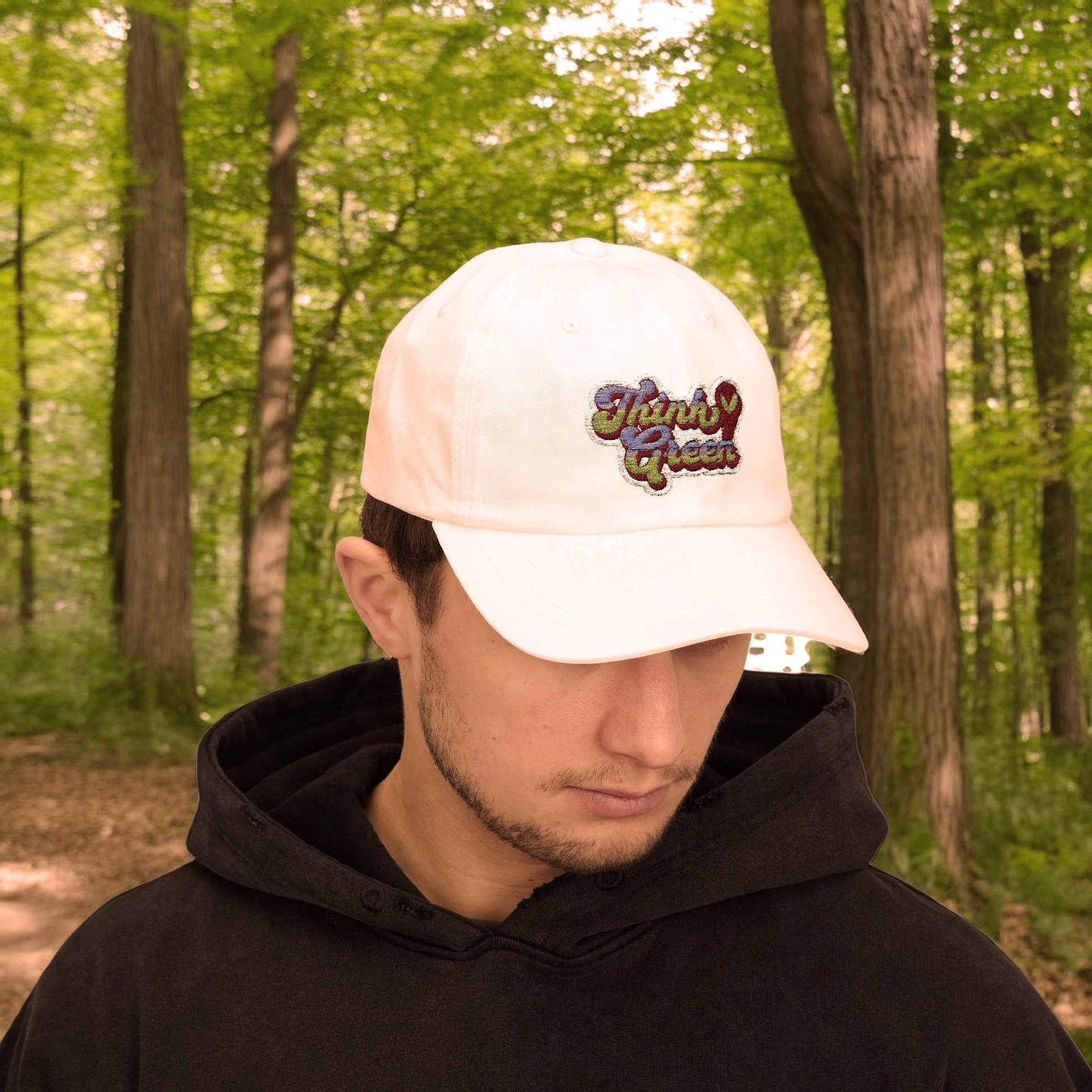 Embroidered Think Green Dad Cap