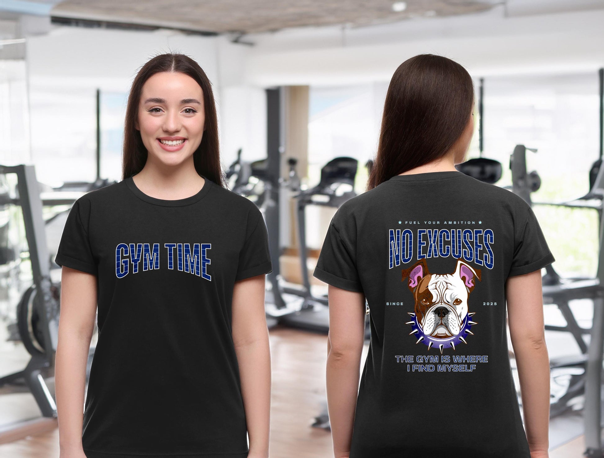 Bulldog Motivational Workout T-Shirt
